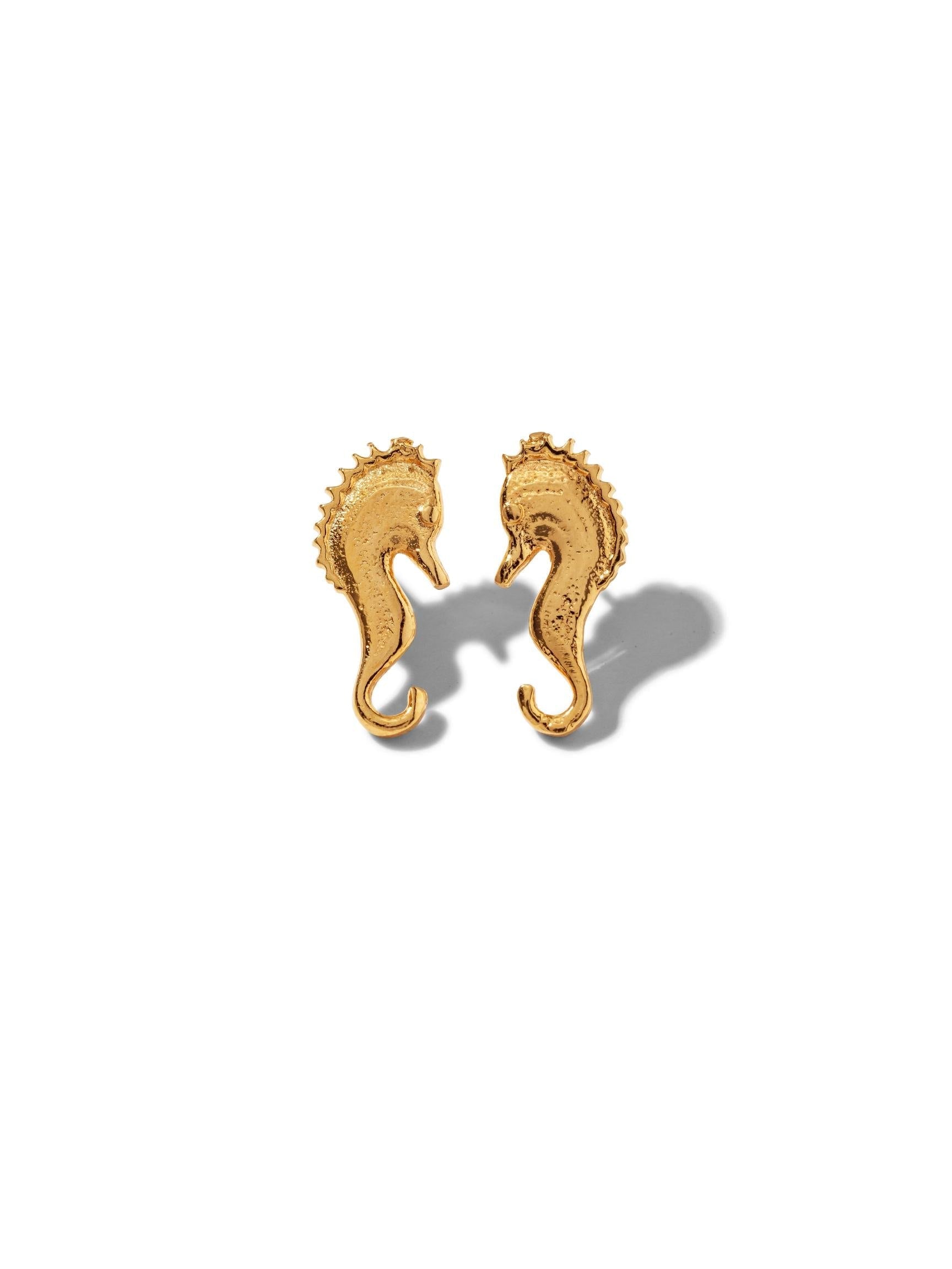 Gold Sea Scooter Post Earrings