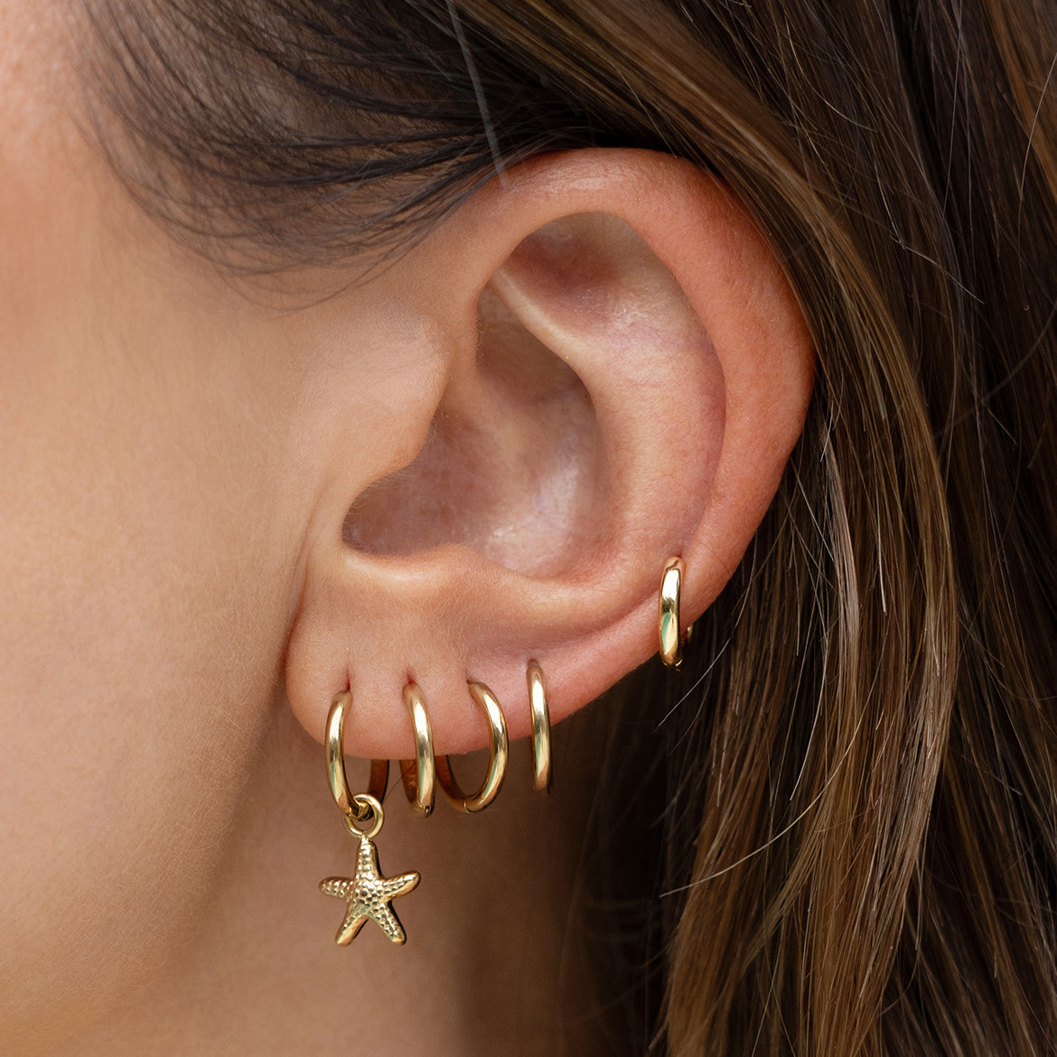 Sea Star Gold Earrings