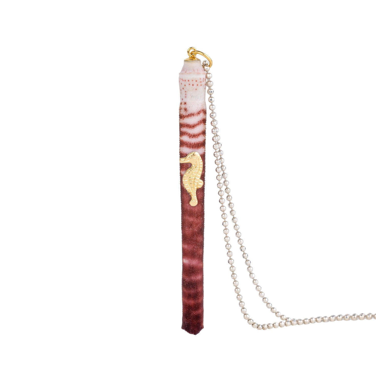 Sea Urchin Spine Sterling Silver And Gold Necklace