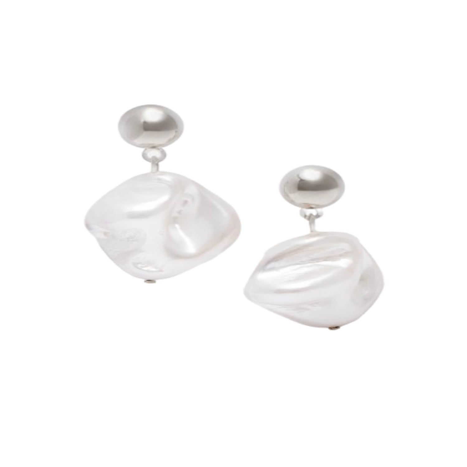 Seashell Pearl Dangle Earrings