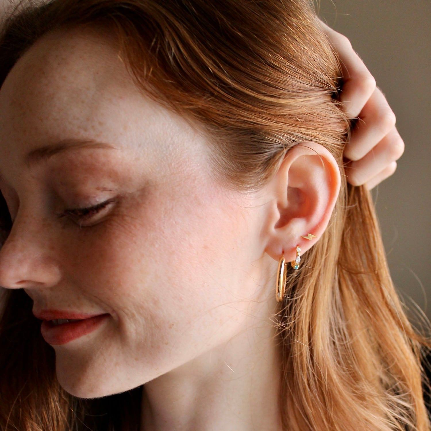 Seaside Spark Huggie Hoop Earrings