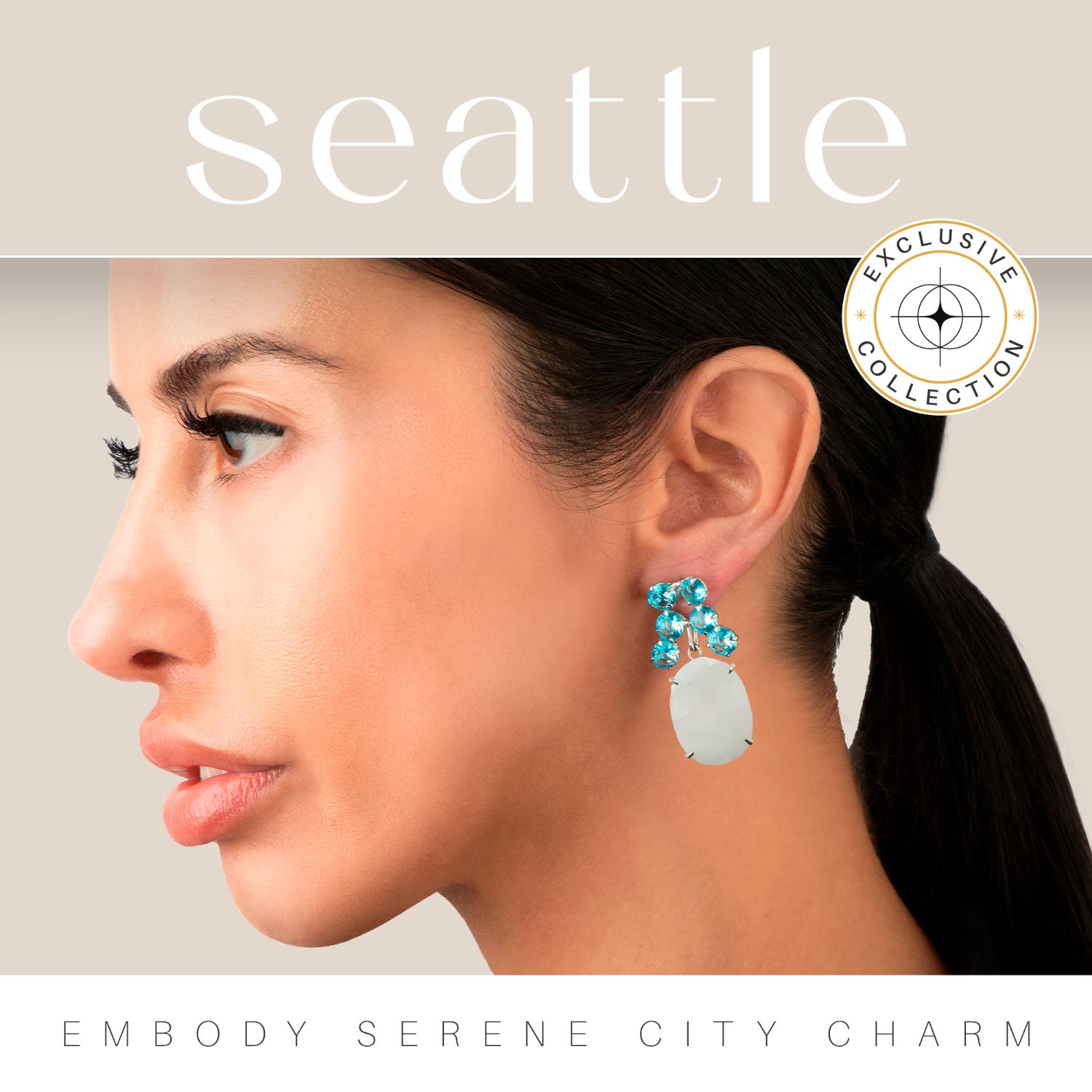 Seattle Earrings Clip On