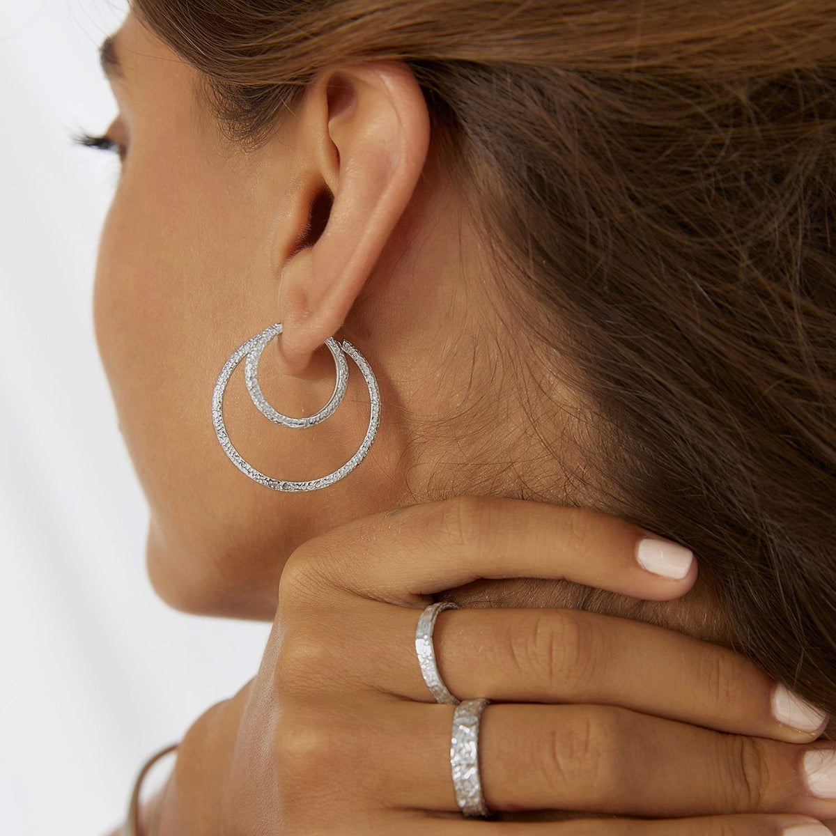 Sebastian Silver Hoop Earrings