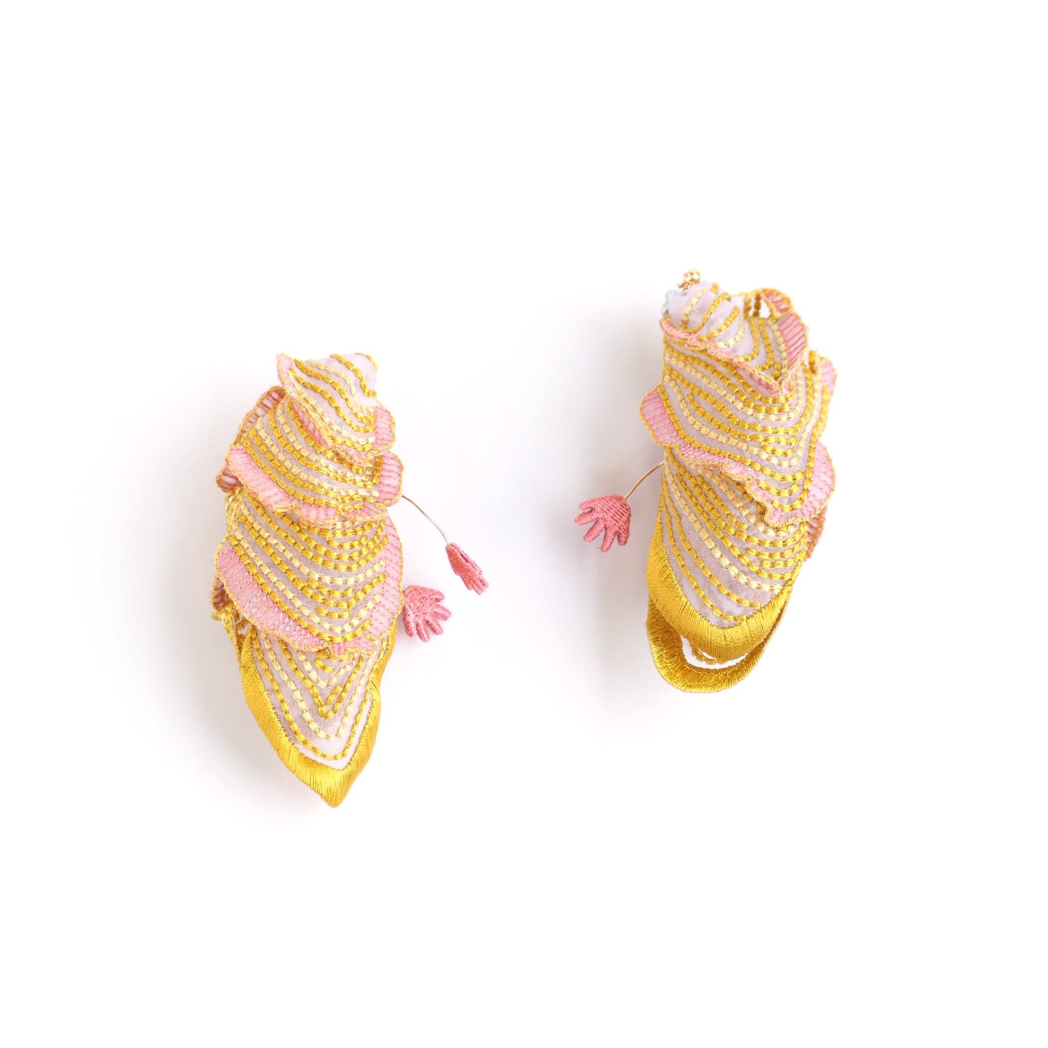 See The Light Embroidery Earrings - Gold