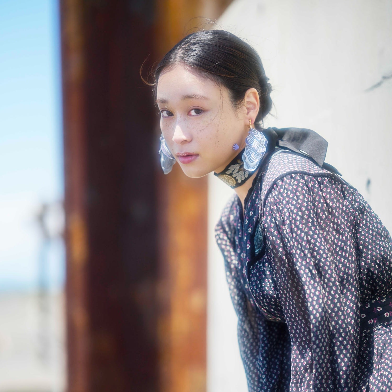 See The Light Embroidery Earrings - Silver