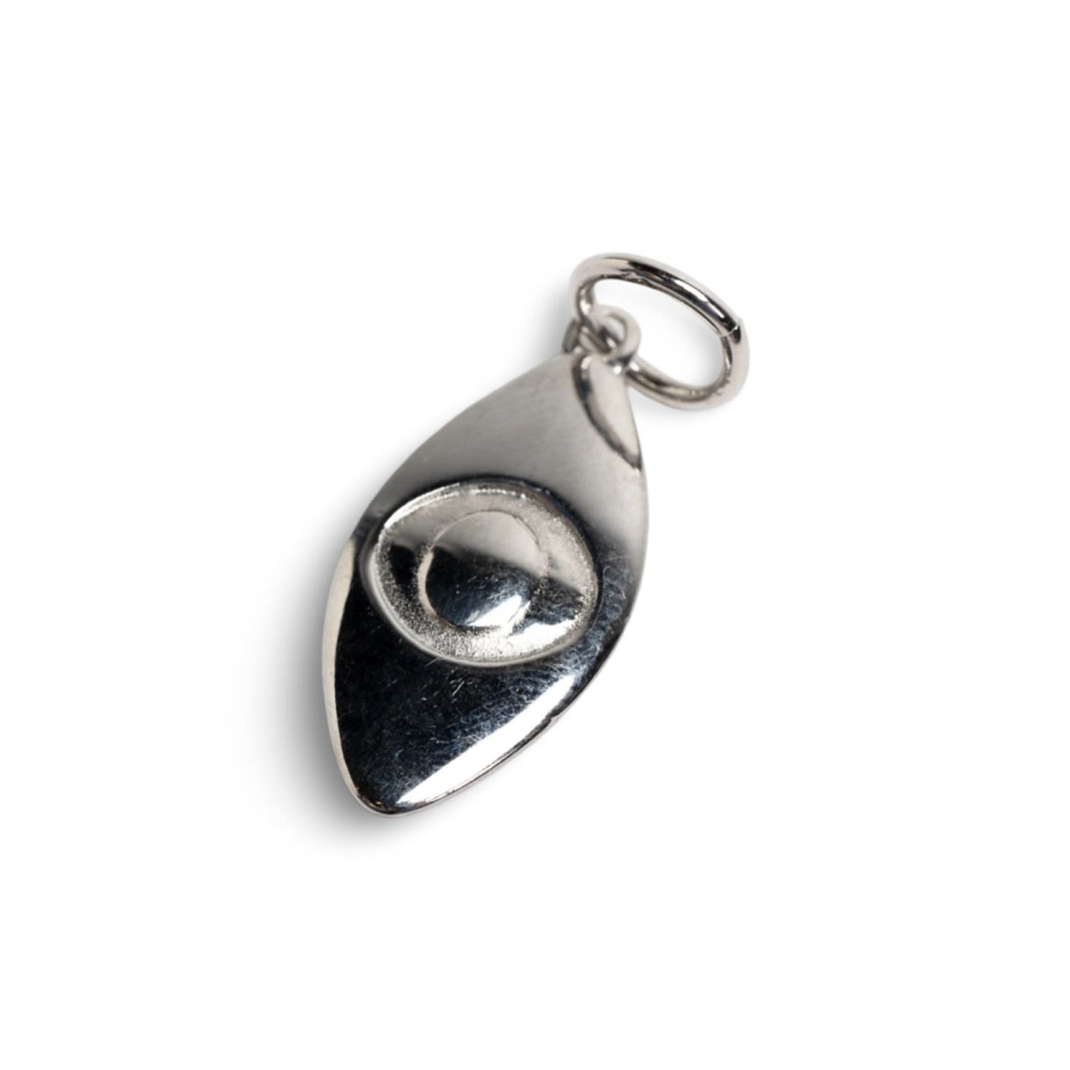 Athena Evil Eye Pendant In White Gold