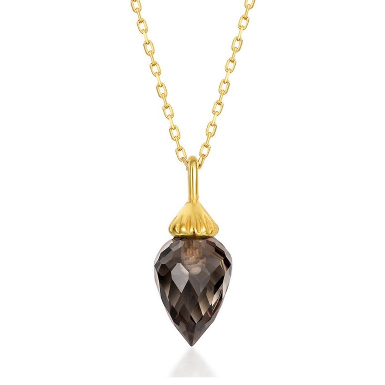 Sekhem Gold Vermeil Smoky Quartz Necklace