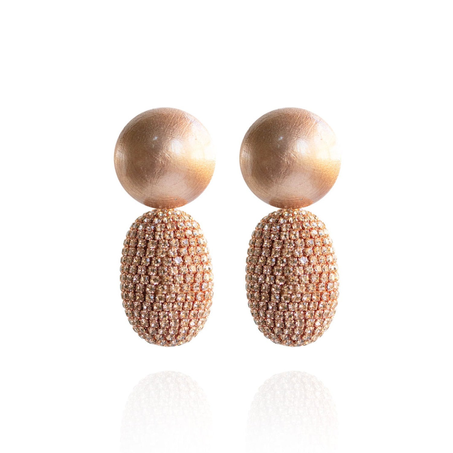 Selena Clip-On Earrings In Peach Sorbet