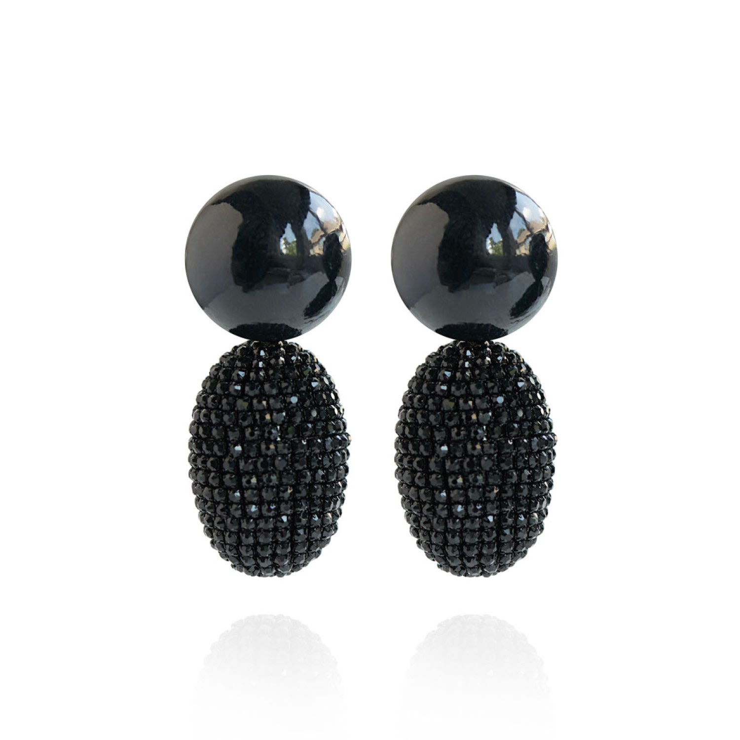 Selena Clip-On Earrings In Onyx Nightfall