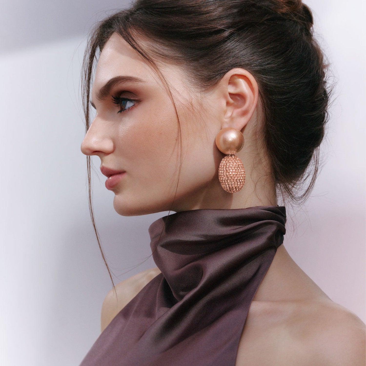 Selena Clip-On Earrings In Peach Sorbet