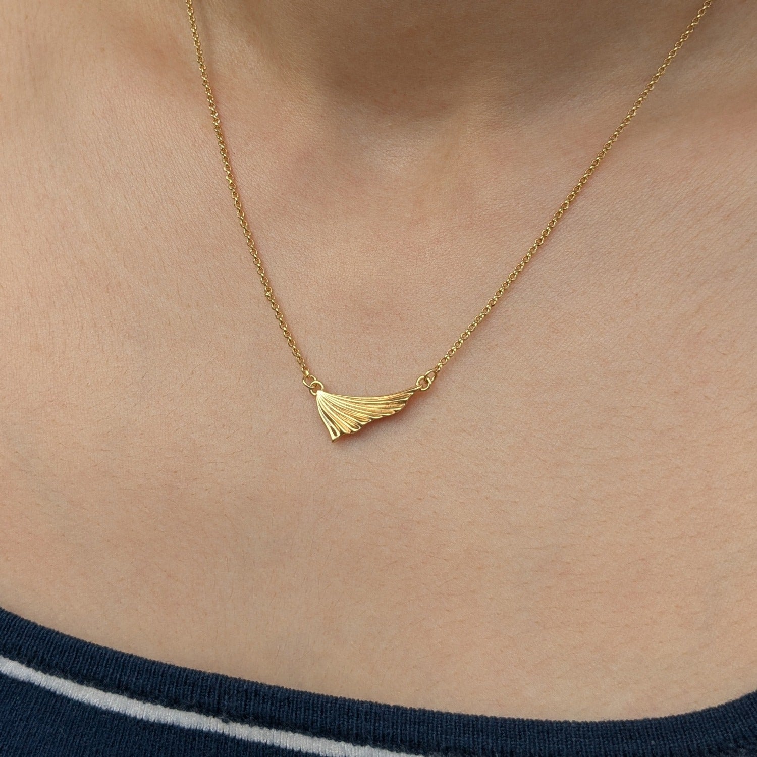 Selkie Fish Fin Mini Gold Vermeil Necklace