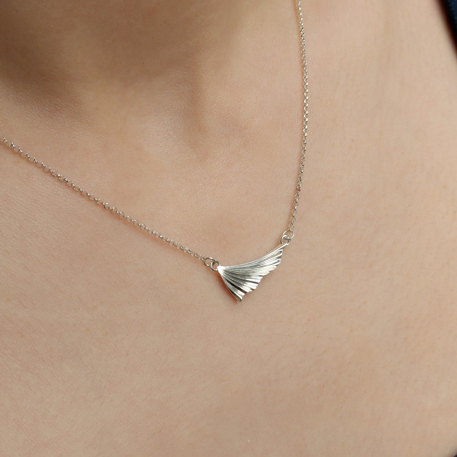 Selkie Fish Fin Mini Silver Necklace