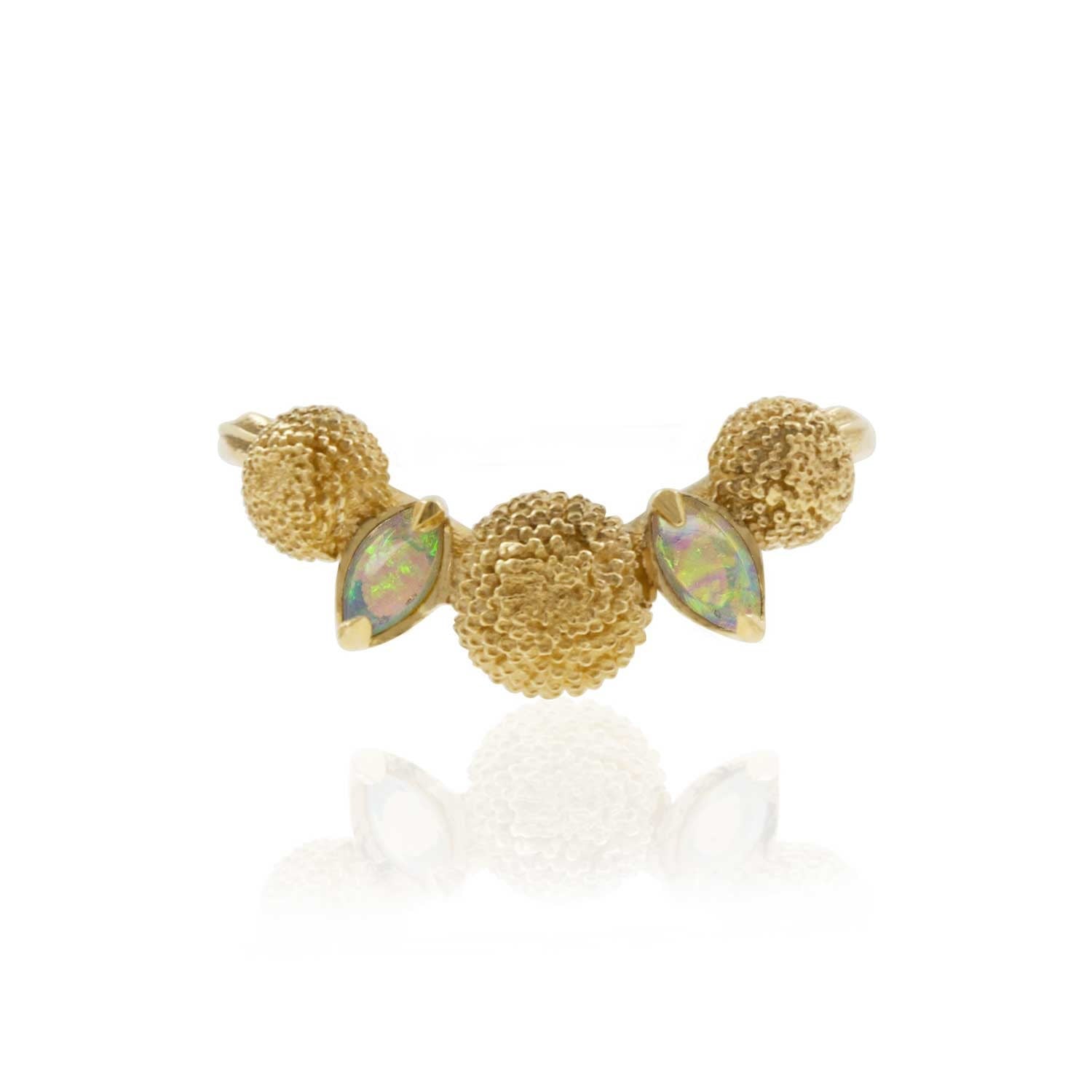 Dahlia Opal Ring - Gold