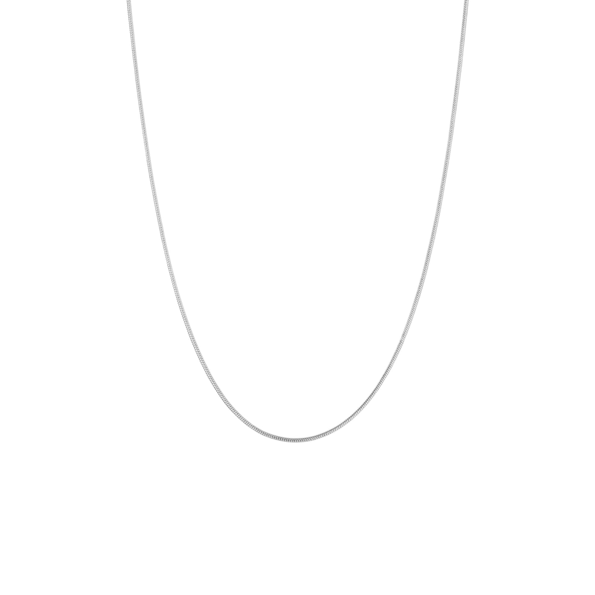 Serenity Sleek Italian Style Silver Snake Chain Necklace