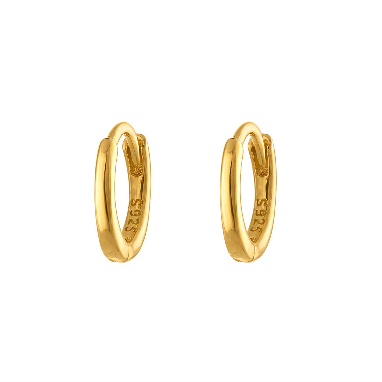 Seven Mm Gold Huggie Hoop Earring