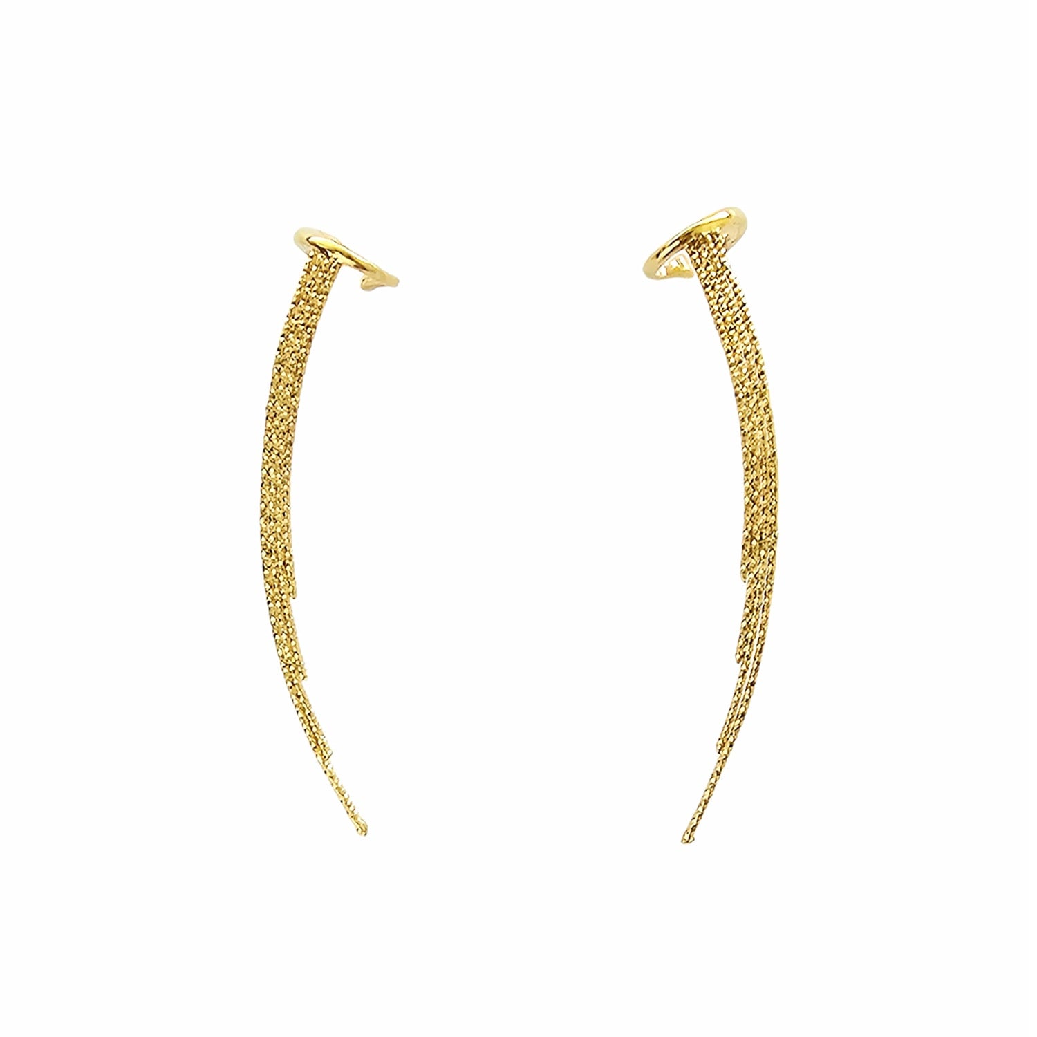 Shamshir Ear Cuff Pair -Sterling Silver Yellow Gold Plated