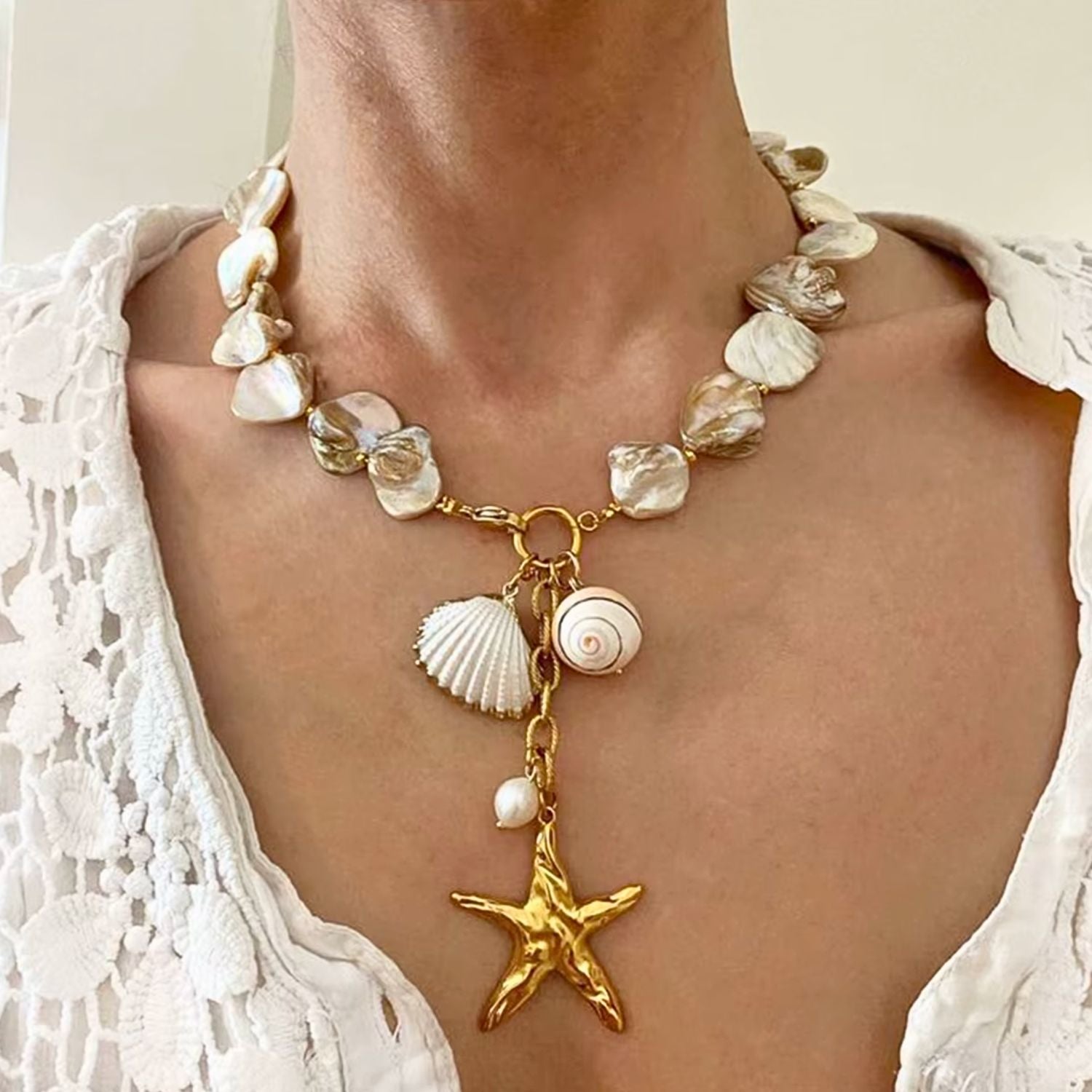 Shelly Seashell Charm Necklace