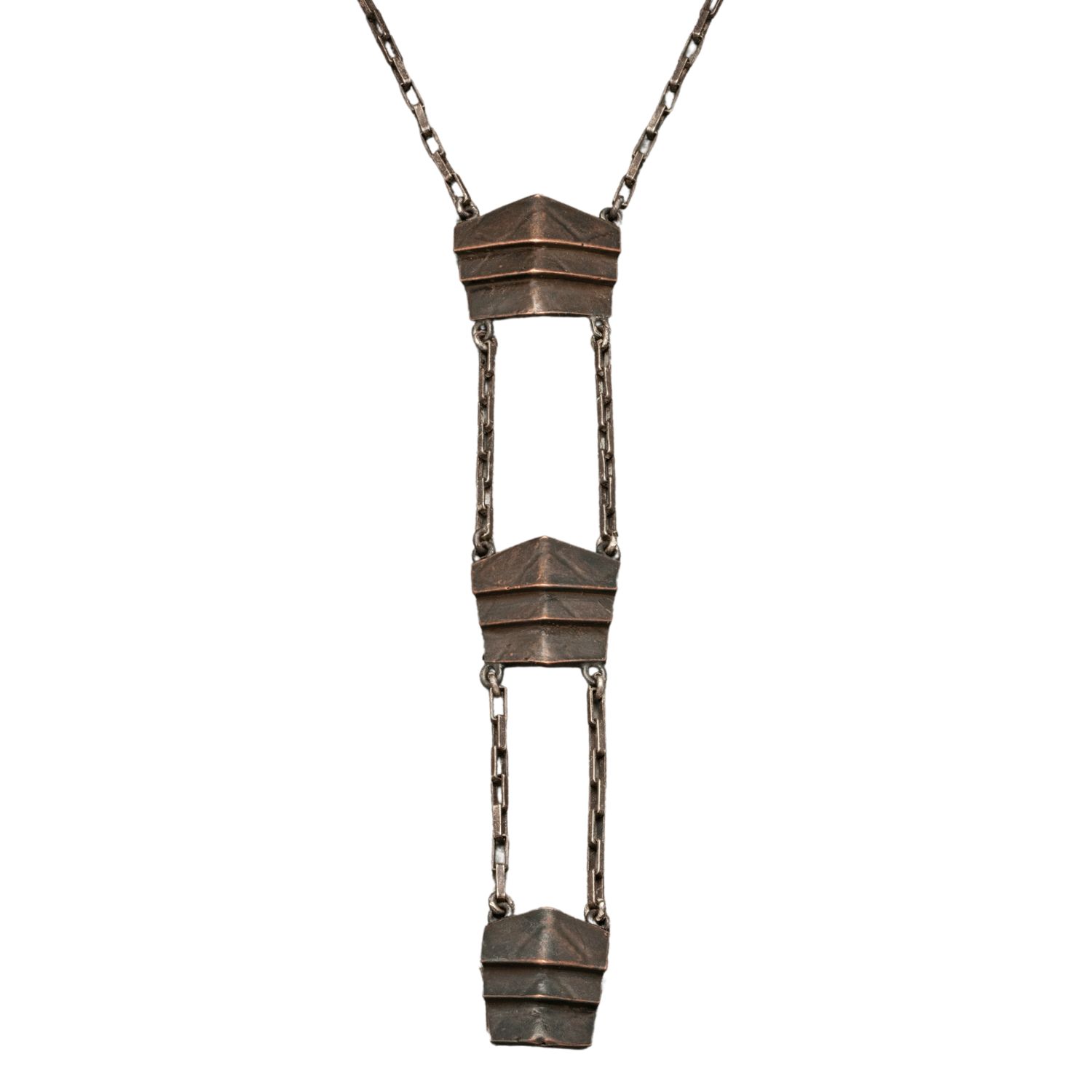 Shield Courage Lariat Necklace
