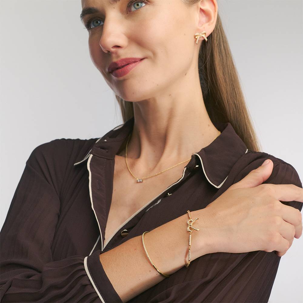 Shine Bright Bow Bracelet in Vermeil