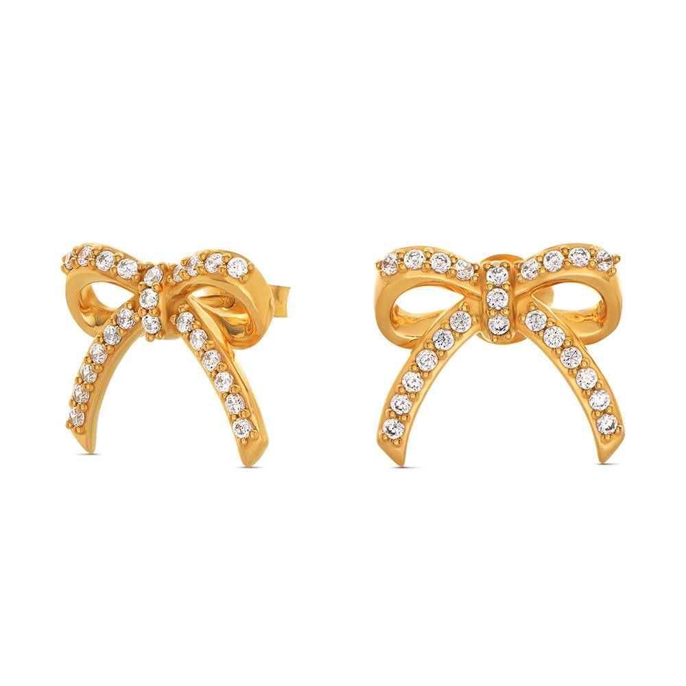 Shine Bright Bow Earrings in Vermeil