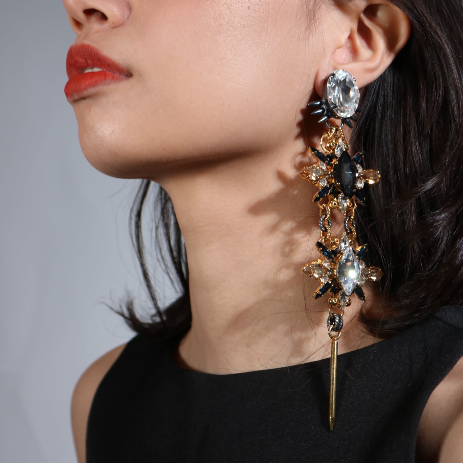 Shining Knight Statement Earrings