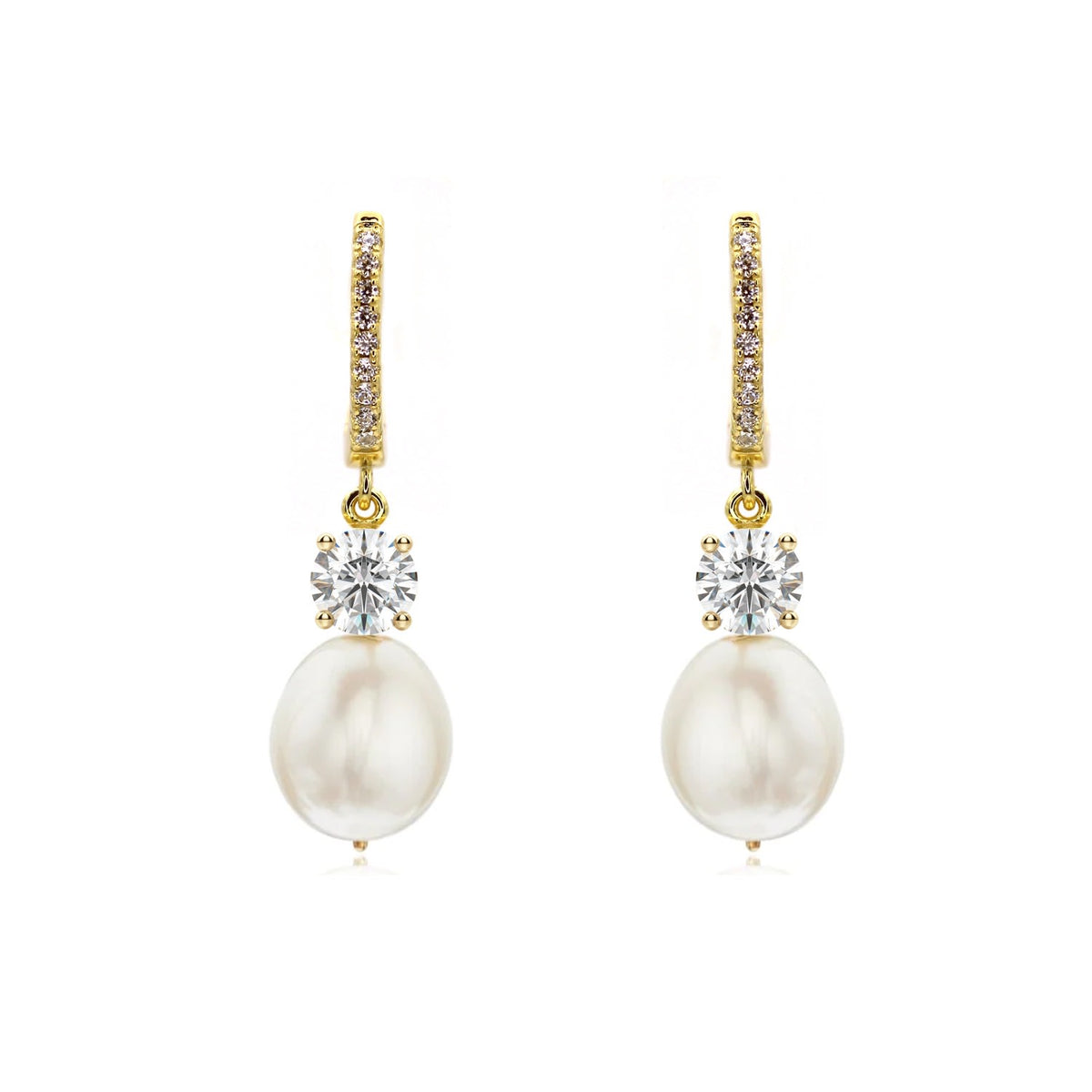 Shiny Happy Pearl Dangle Earrings