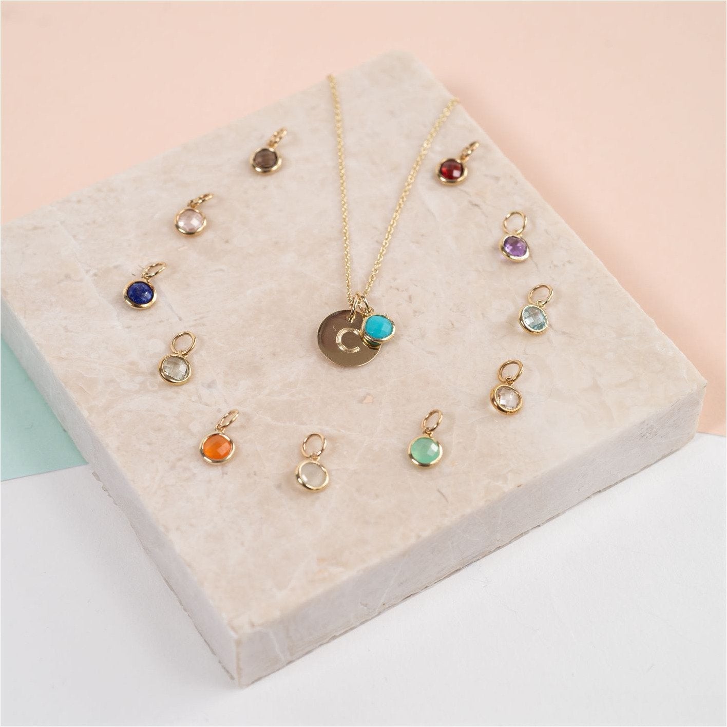 Bali 9Ct Gold & Green Amethyst August Birthstone Pendant