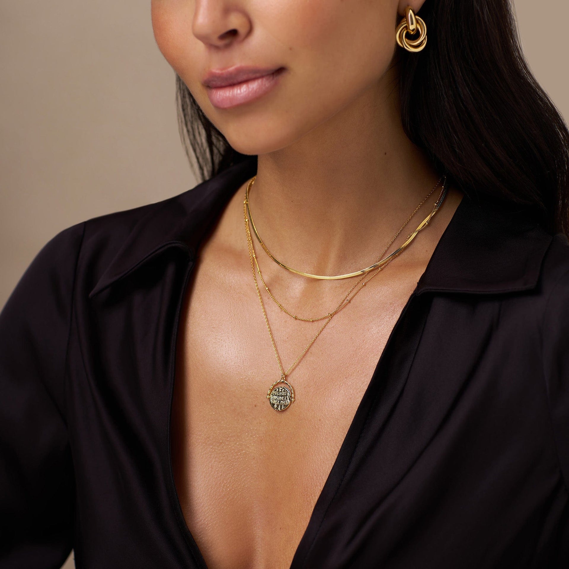 Coin Spinner Necklace - Gold