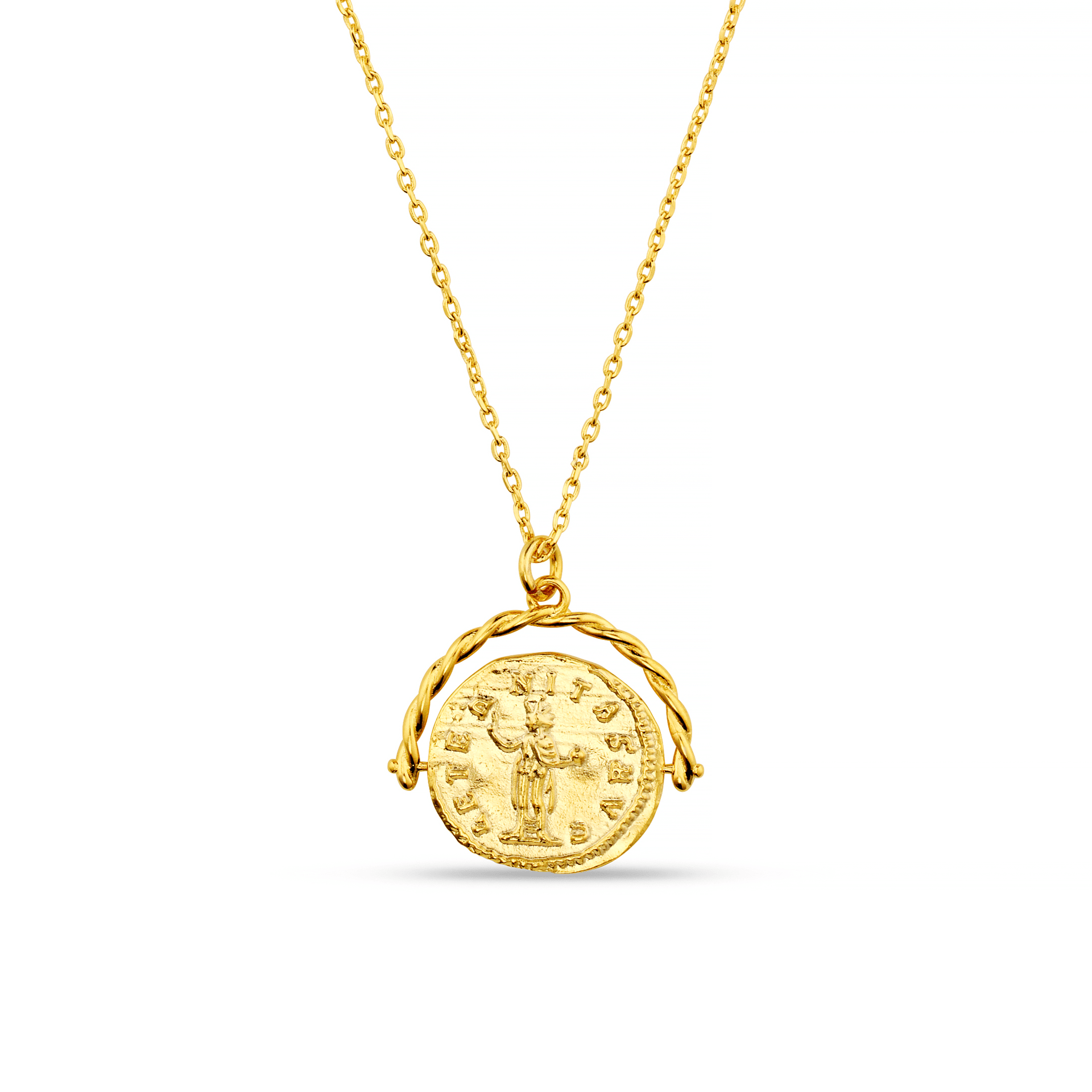 Coin Spinner Necklace - Gold