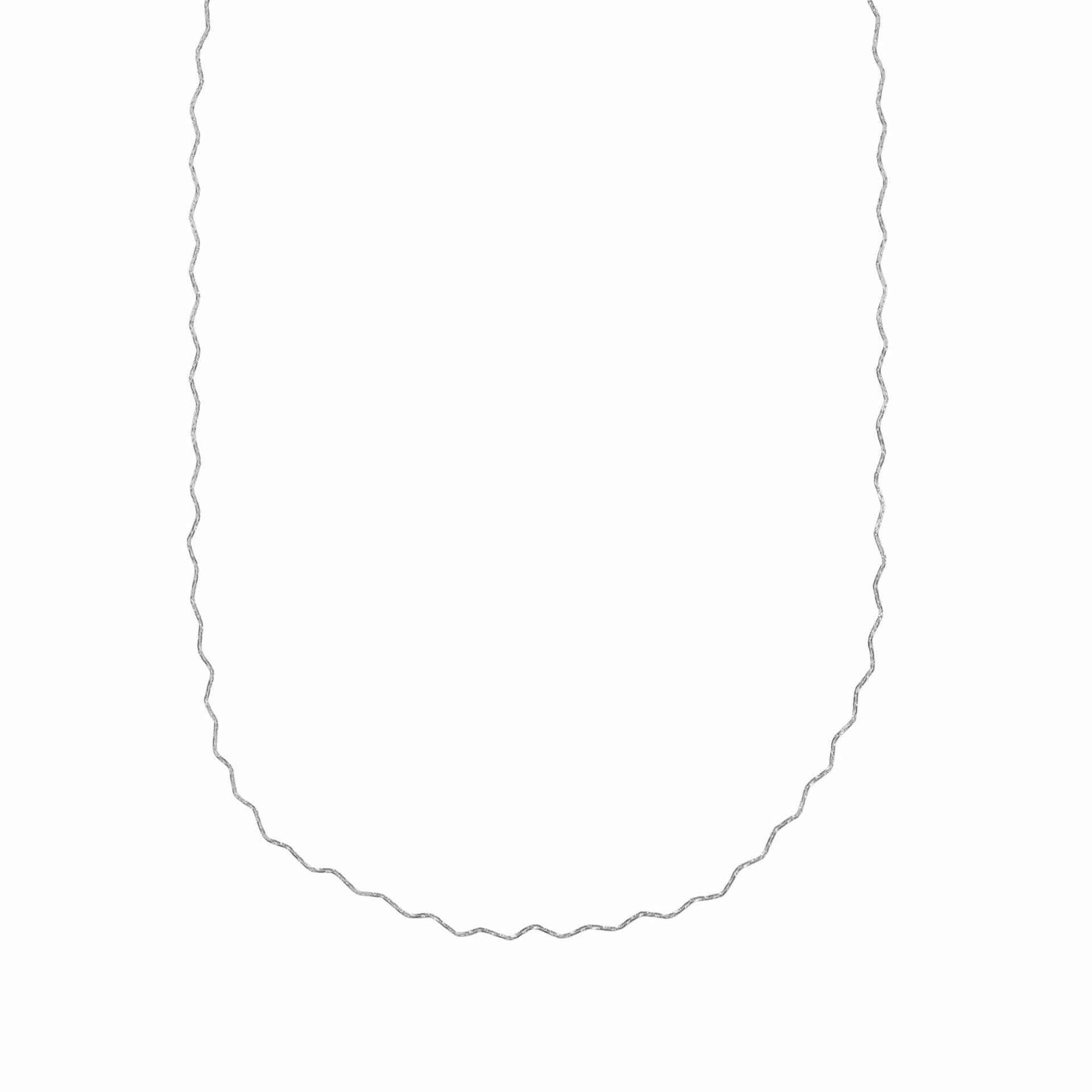 Fine Wave Chain Necklace - Silver