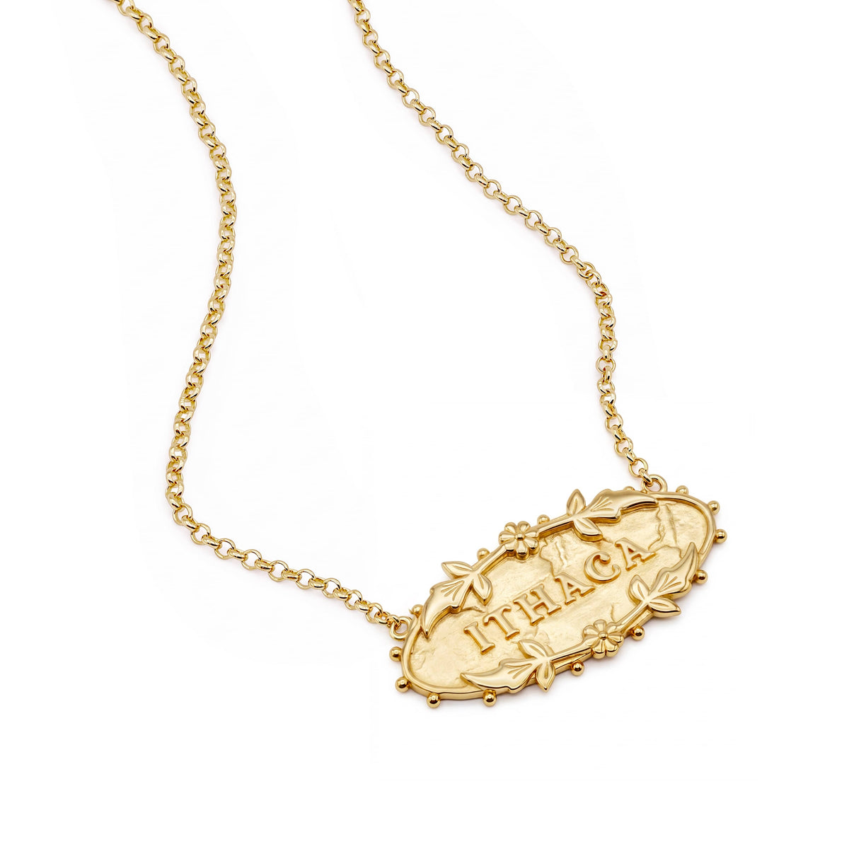 Shrimps Wildflower Personalised Necklace 18ct Gold Plate