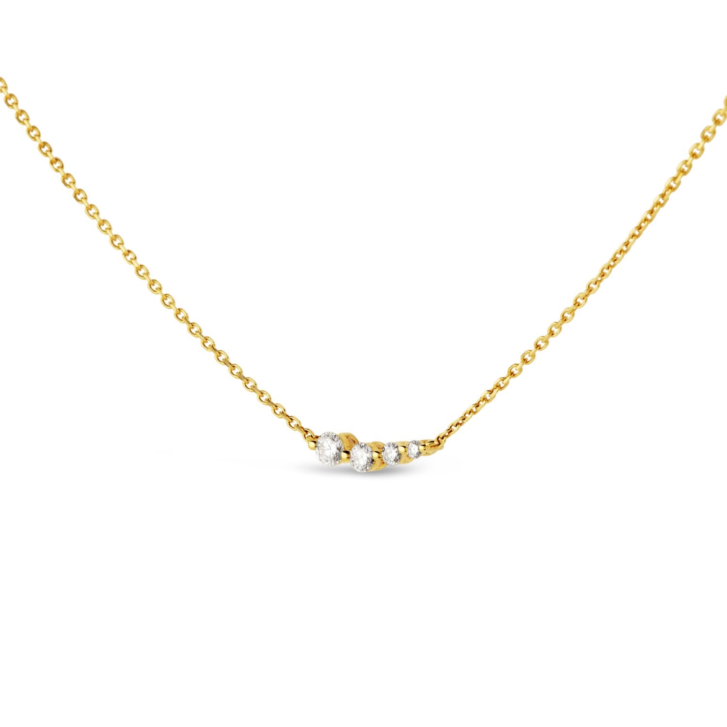 Shuga Tapering Scoop Necklace Gold