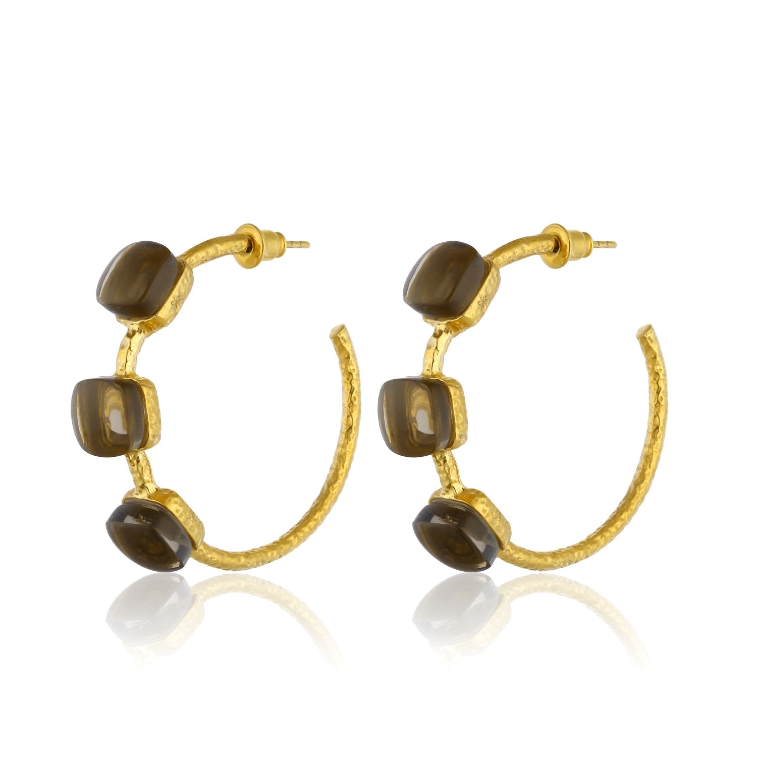 Siena Hoop Earrings - Smokey Anthracite