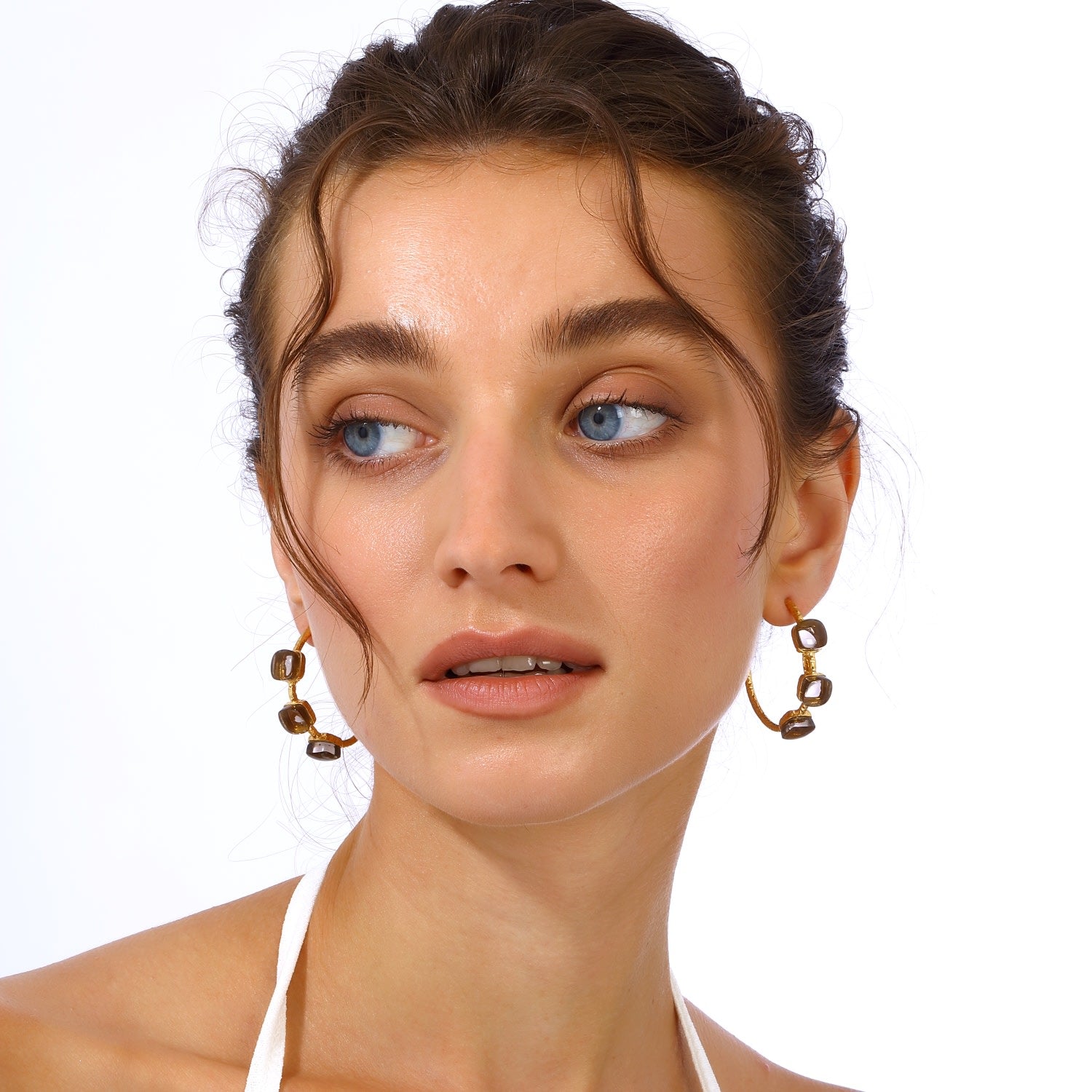 Siena Hoop Earrings - Smokey Anthracite