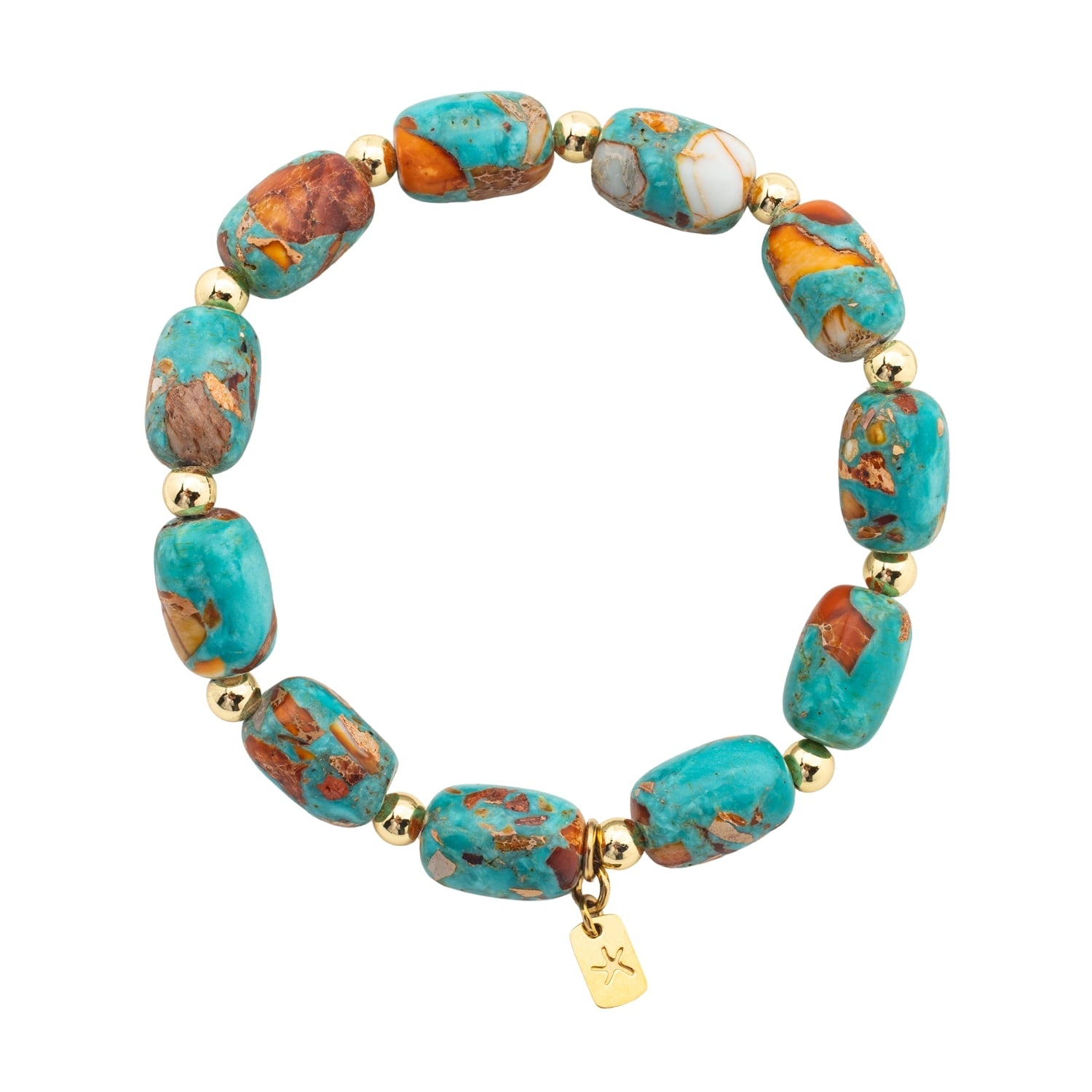 Sierra Bloom Turquoise Emperor Stone Beaded Bracelet