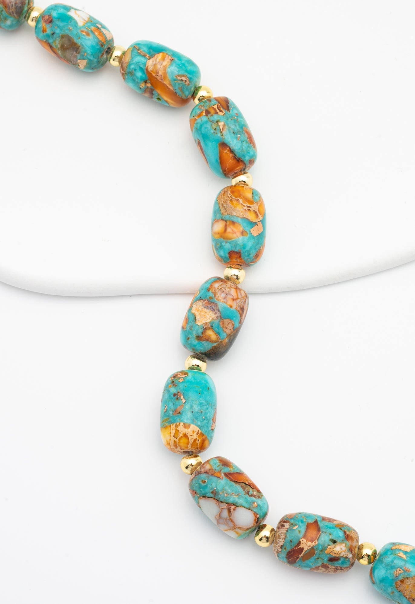 Sierra Bloom Turquoise Emperor Stone Beaded Necklace