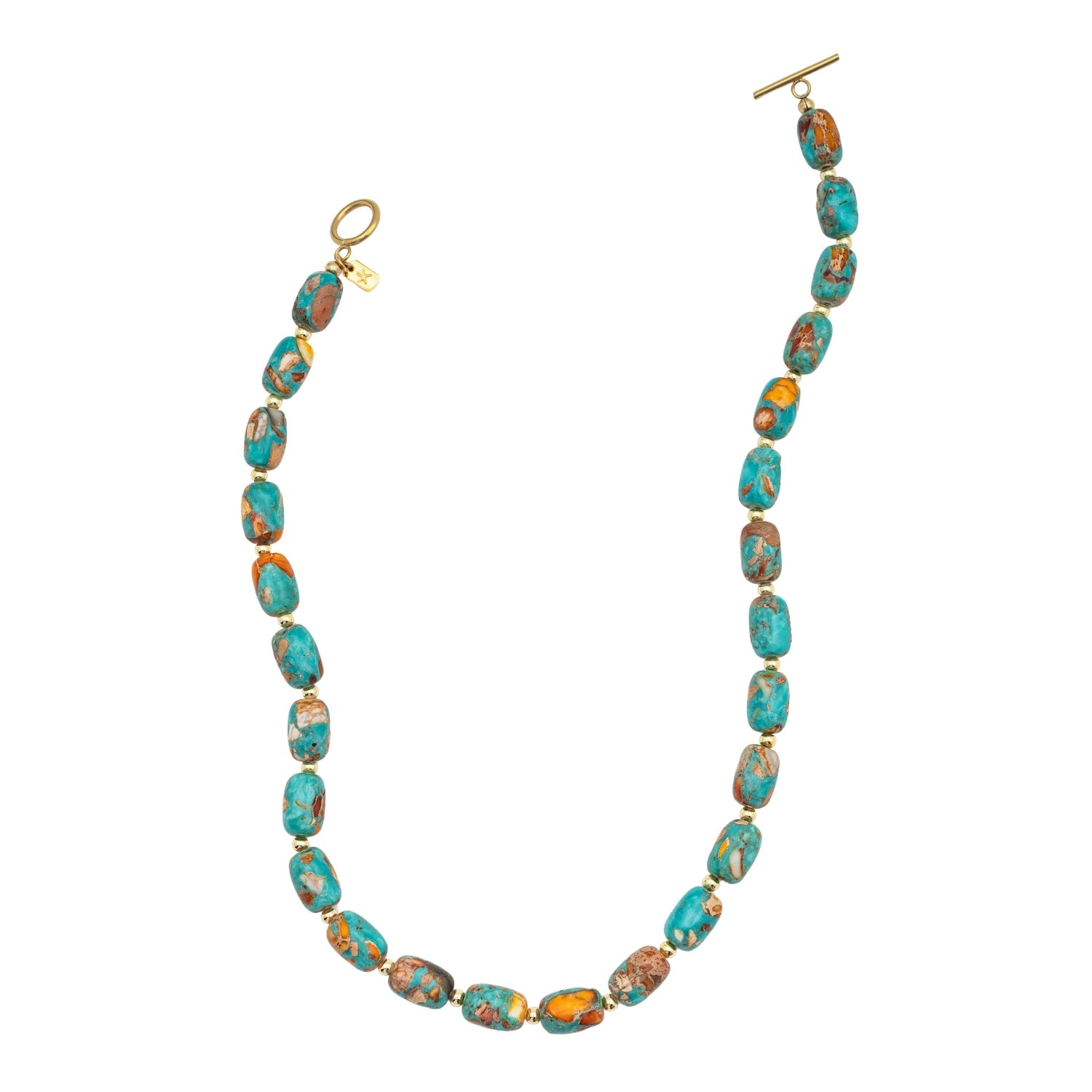 Sierra Bloom Turquoise Emperor Stone Beaded Necklace