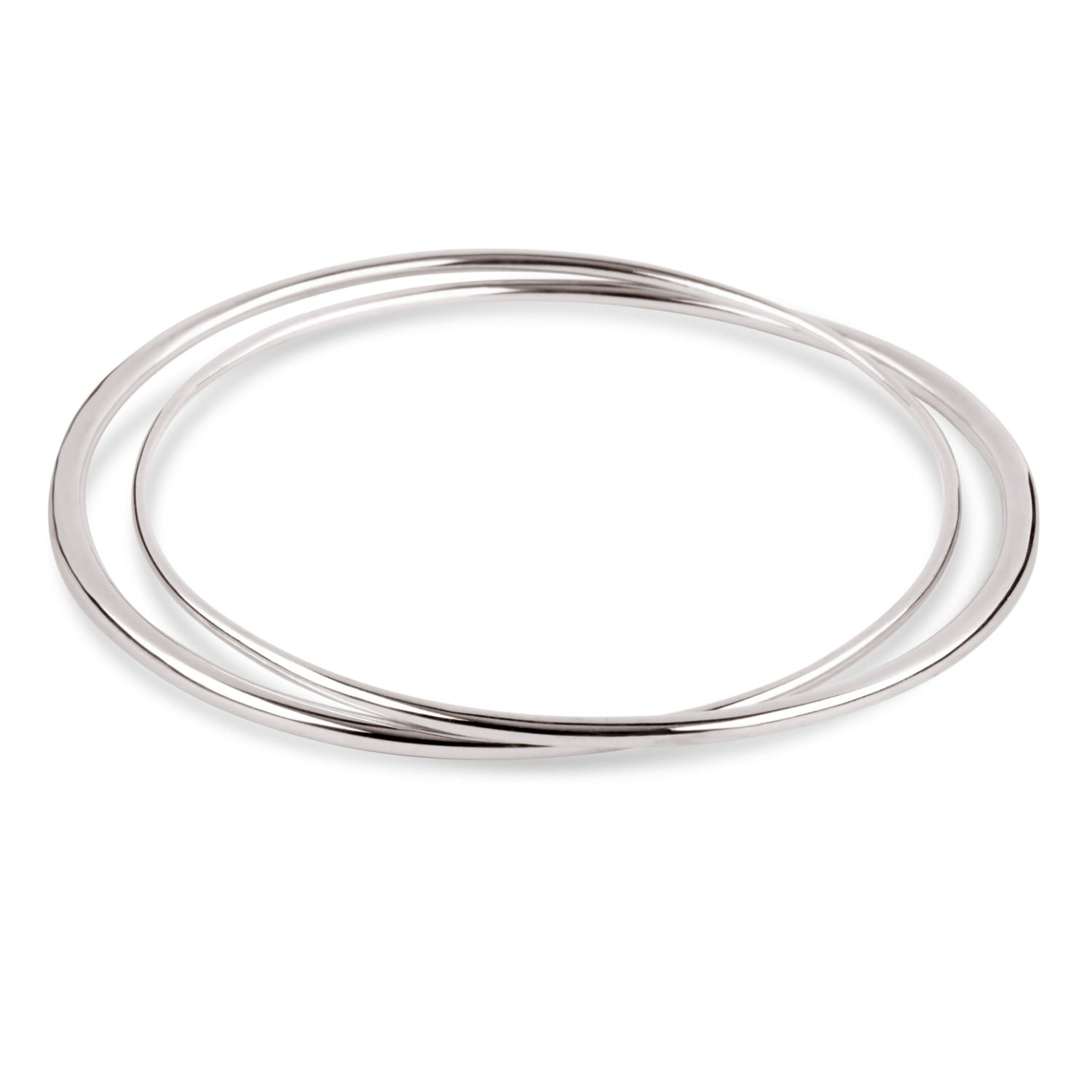 Signature Double Bangle Silver