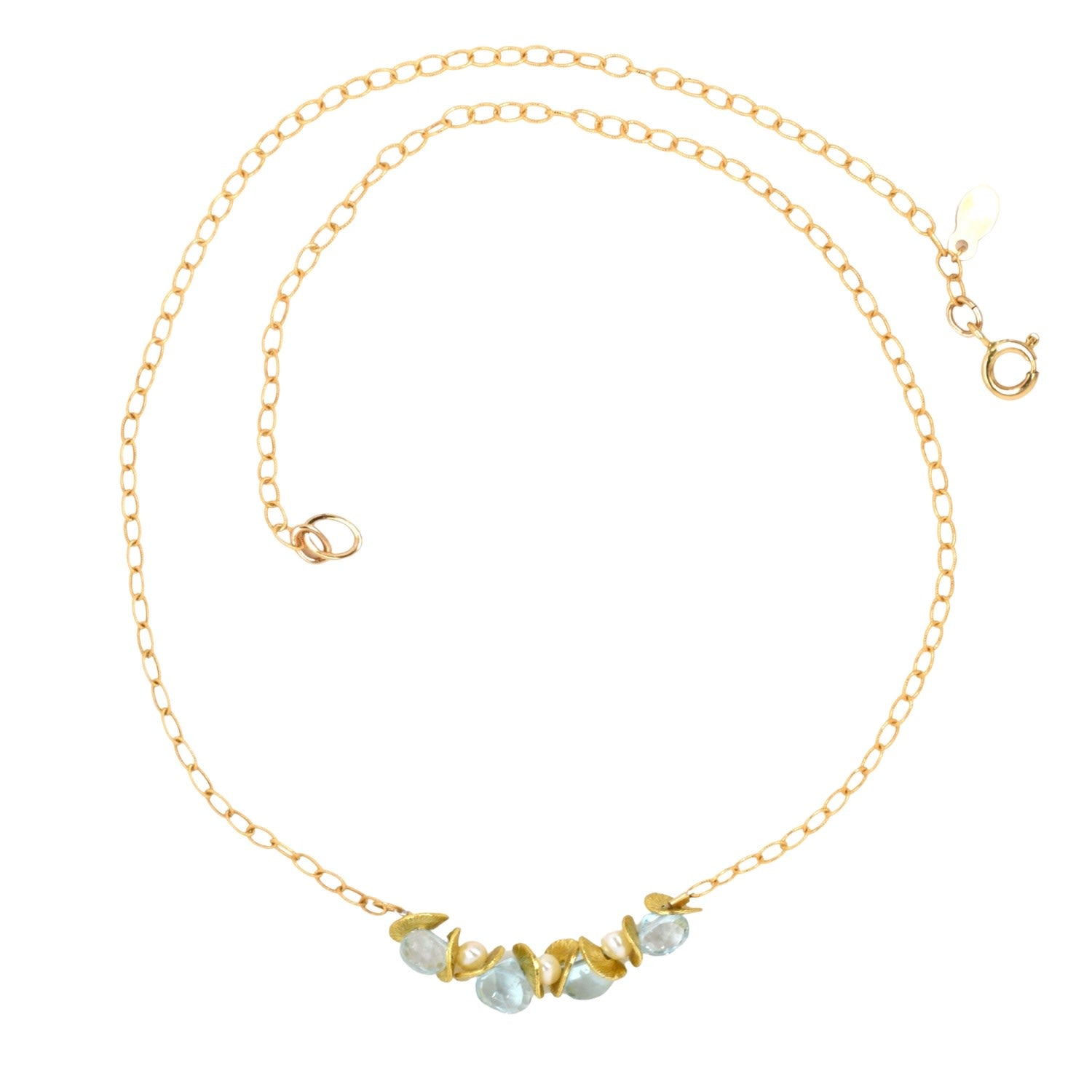 Signature Mini Topaz & Pearl Necklace