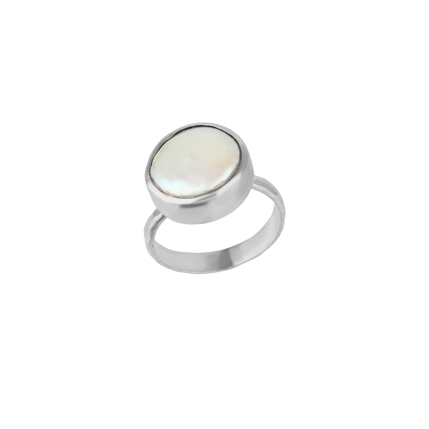 Signet Baroque Pearl Silver Signet Ring