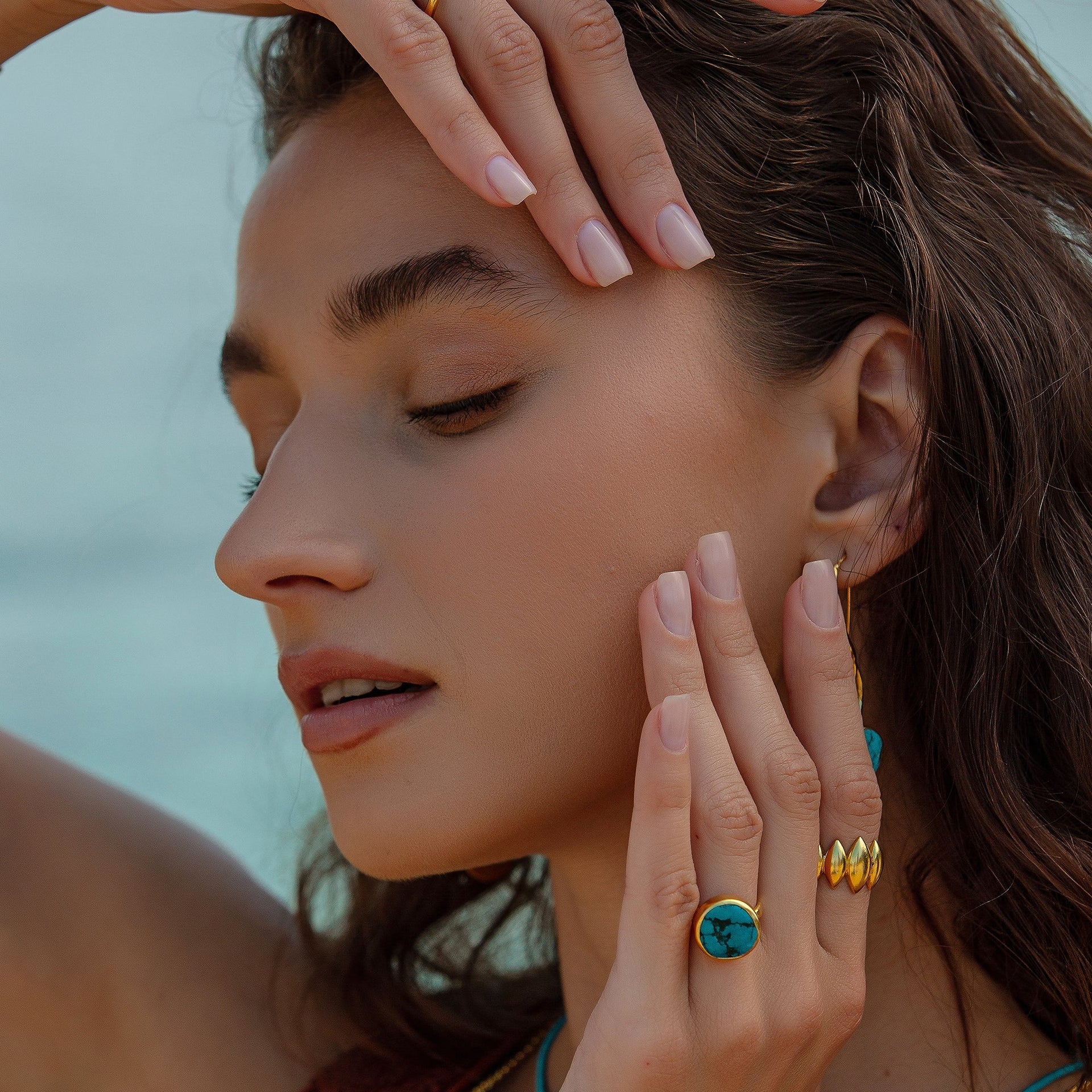 Signet Gold Turquoise Signet Ring