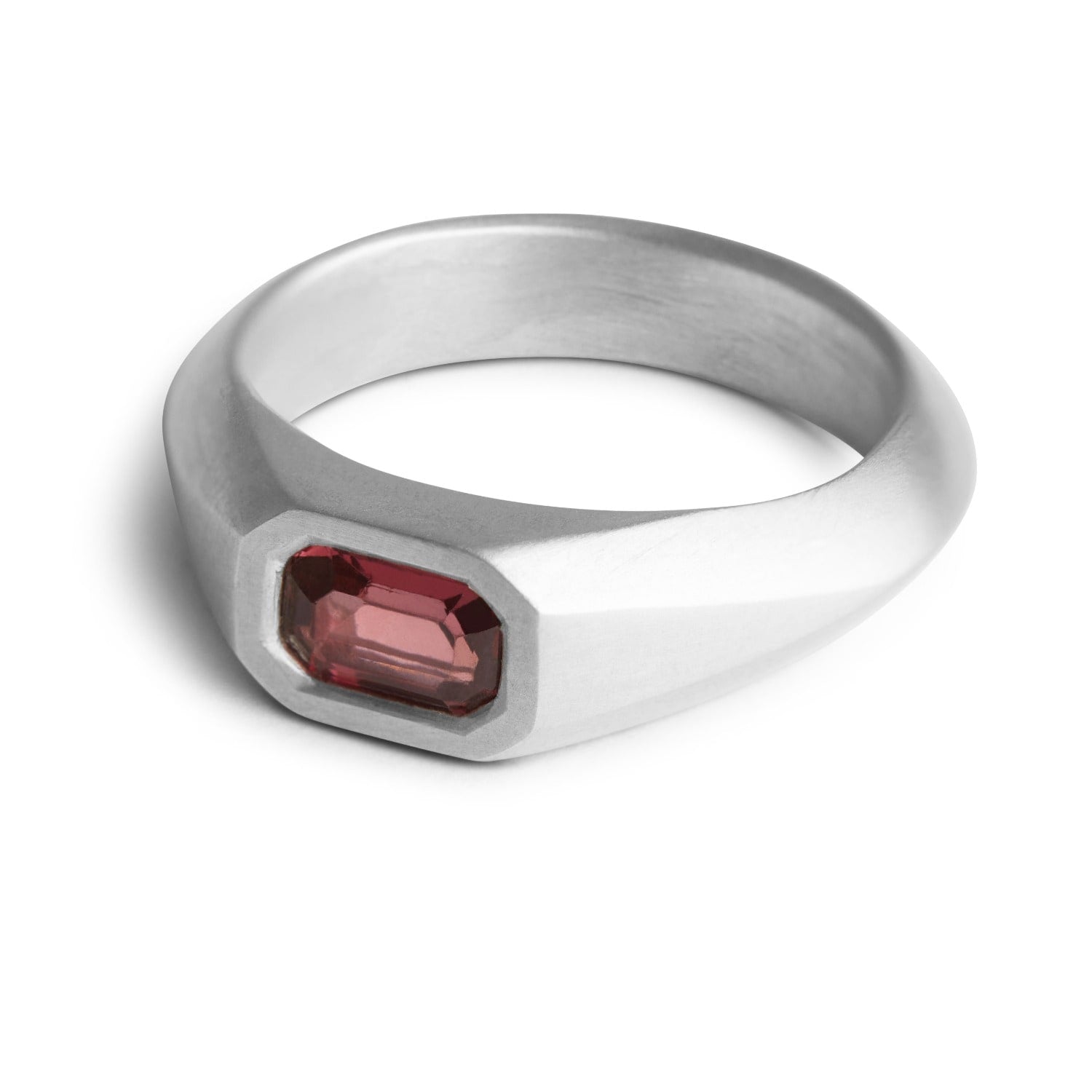 Signet Ring - Silver & Garnet