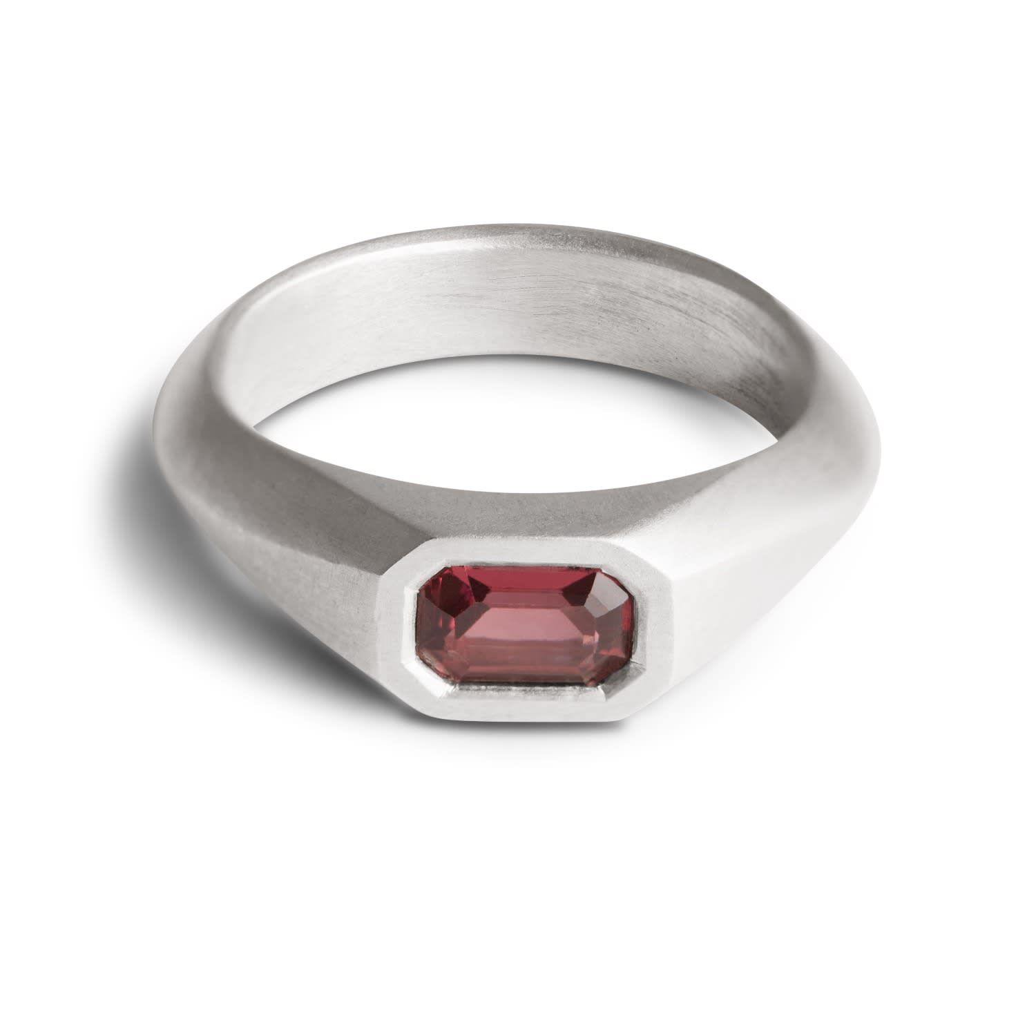 Signet Ring - Silver & Garnet