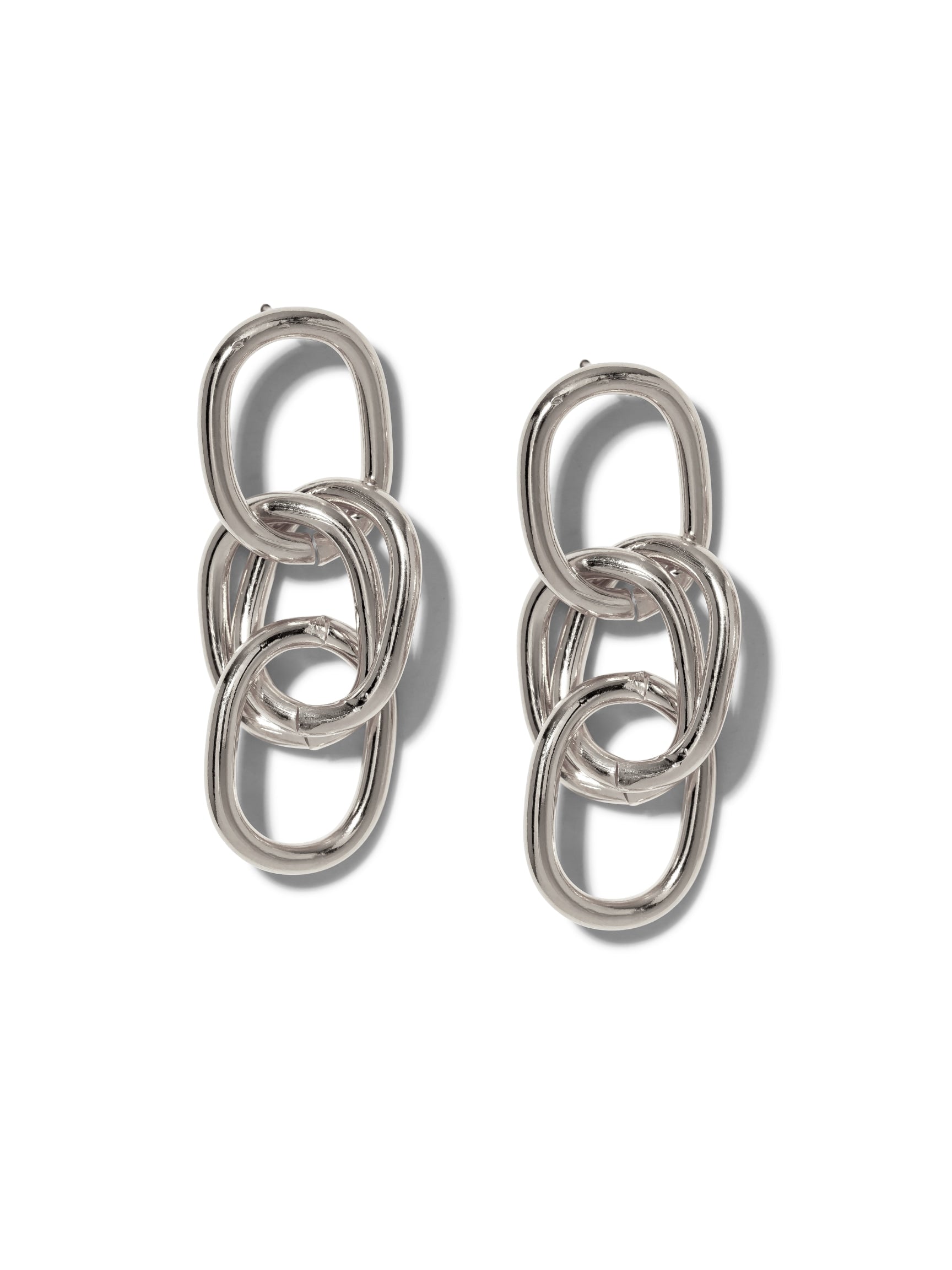 Silver Billie Drop Post Earrings