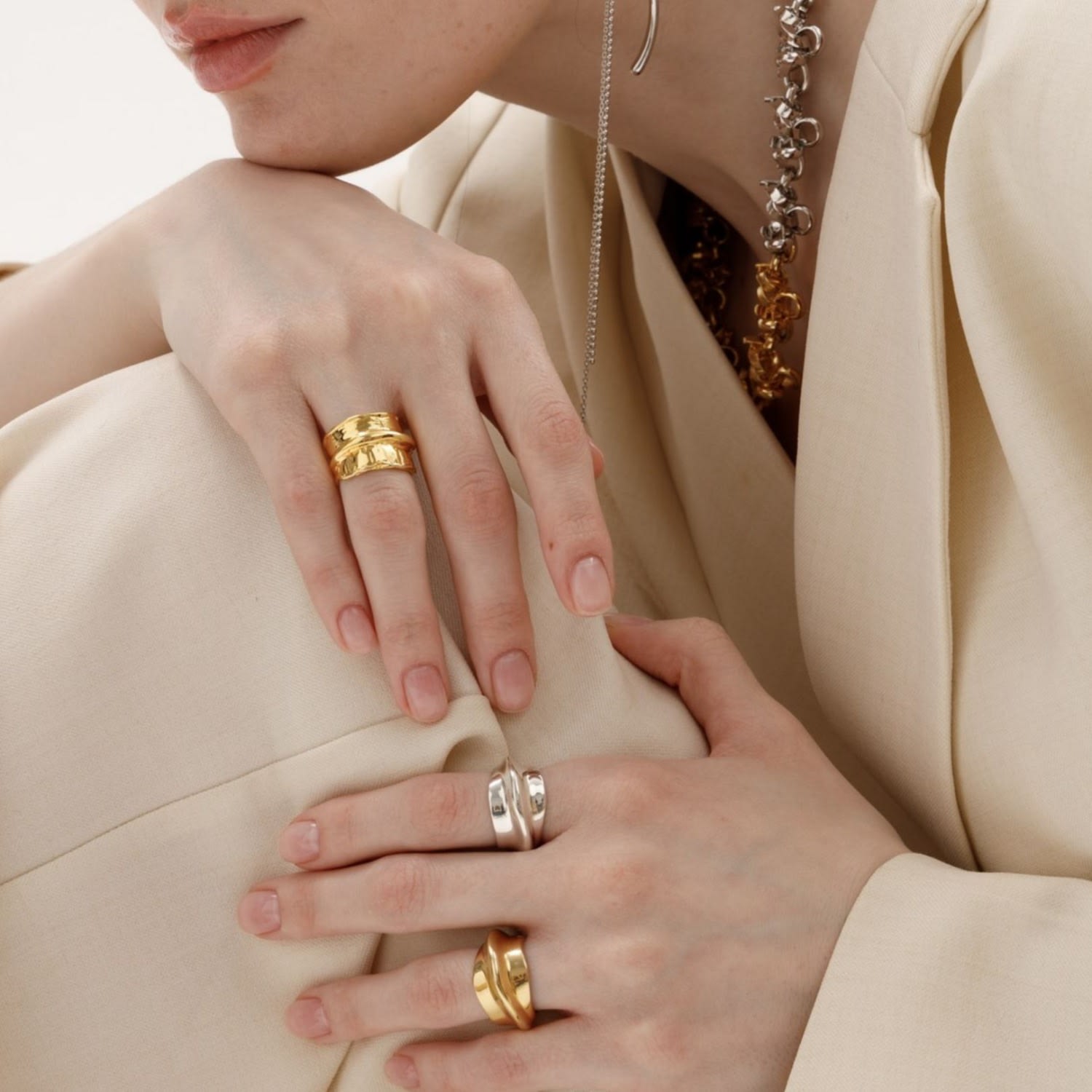 Matias Silver Butter Ring