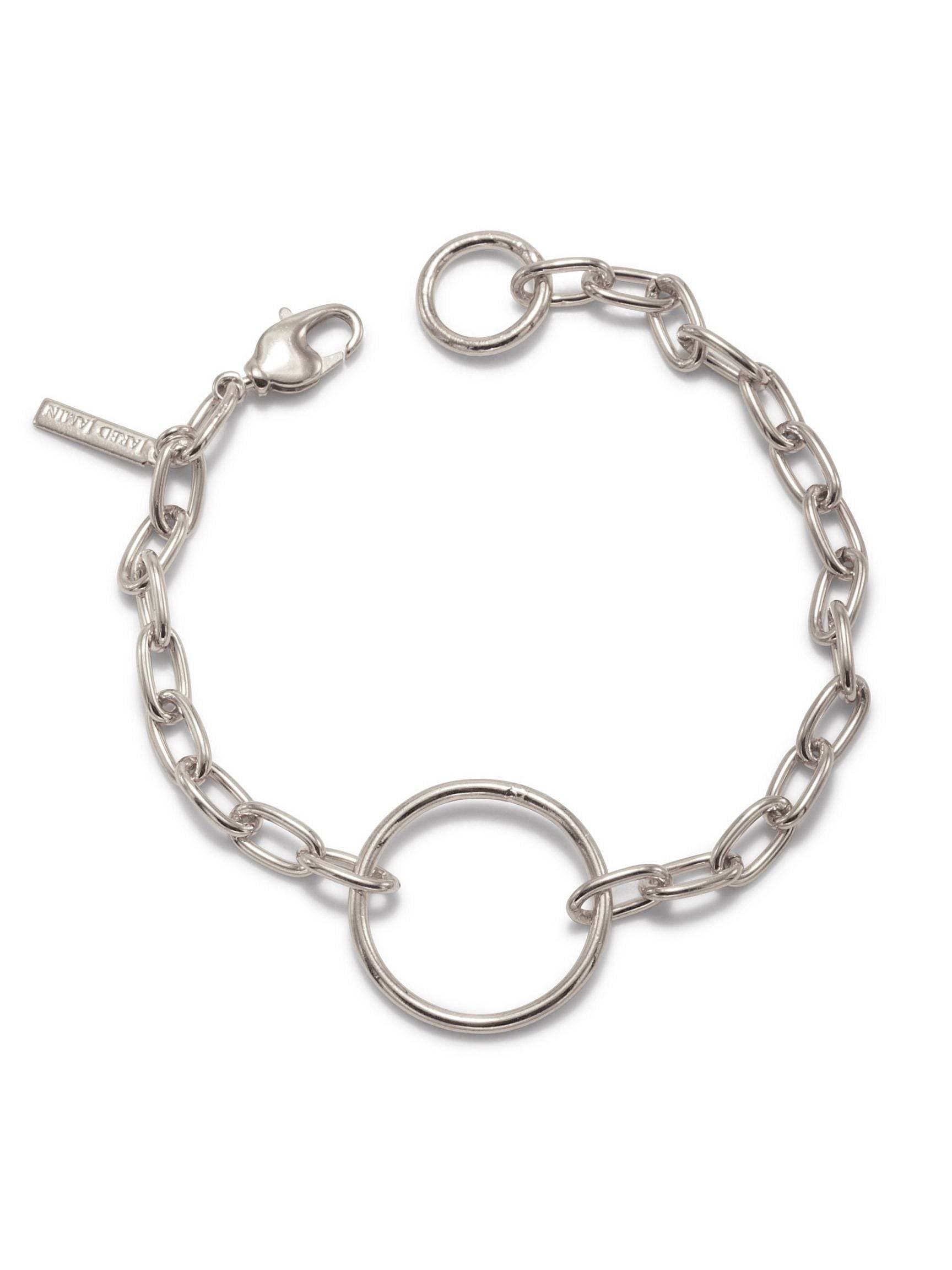 Silver Chain Reaction Ellipse Bracelet