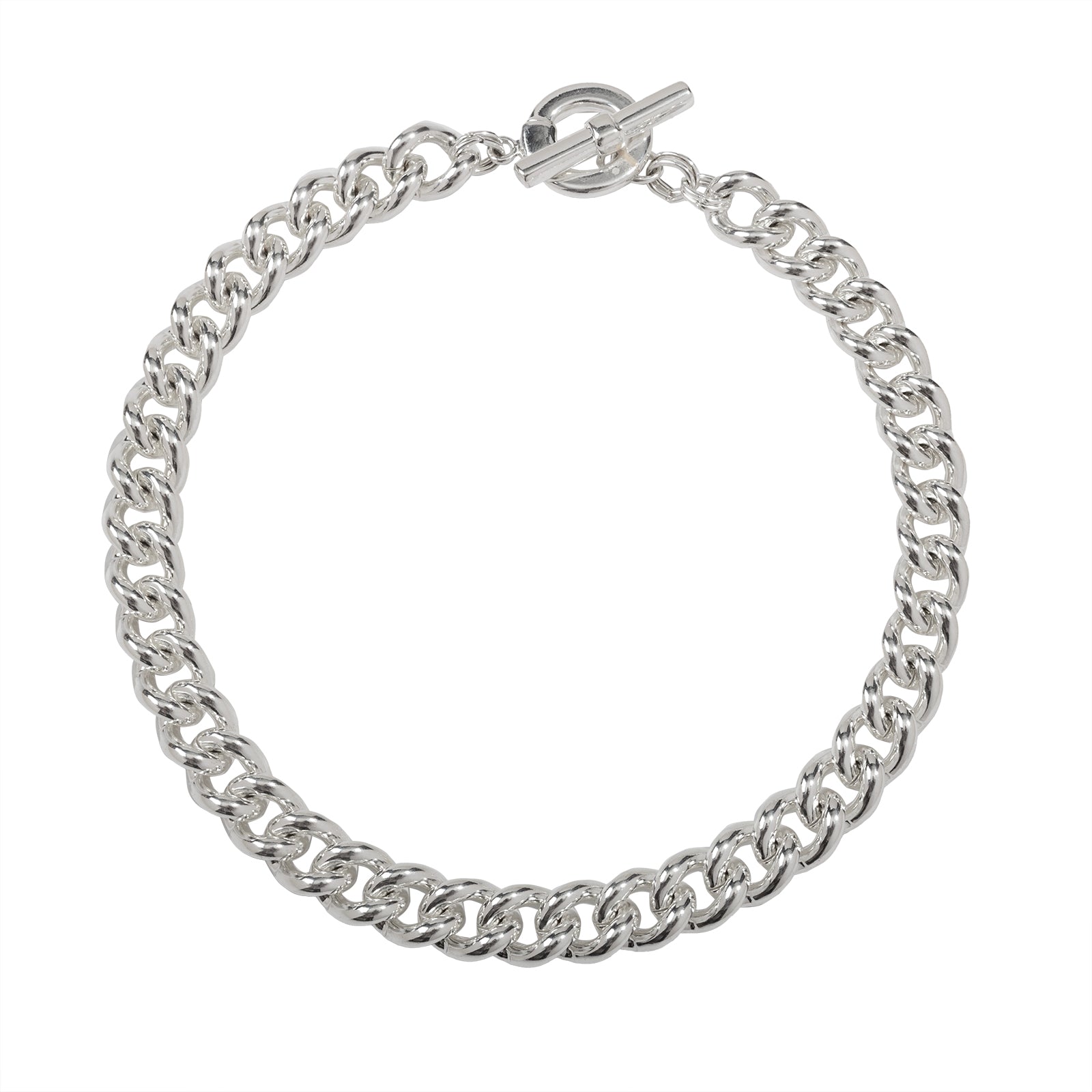 Vintage Silver Plated Charlie T-Bar Necklace