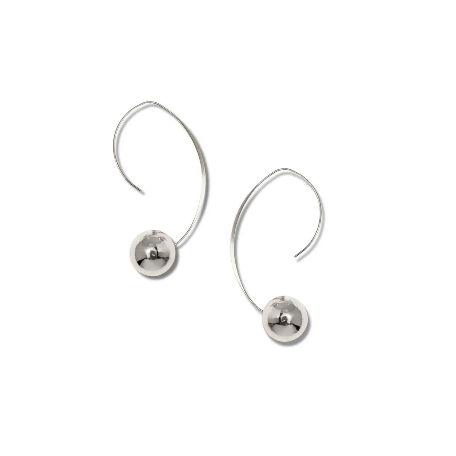 Silver Cherry Hook Earrings