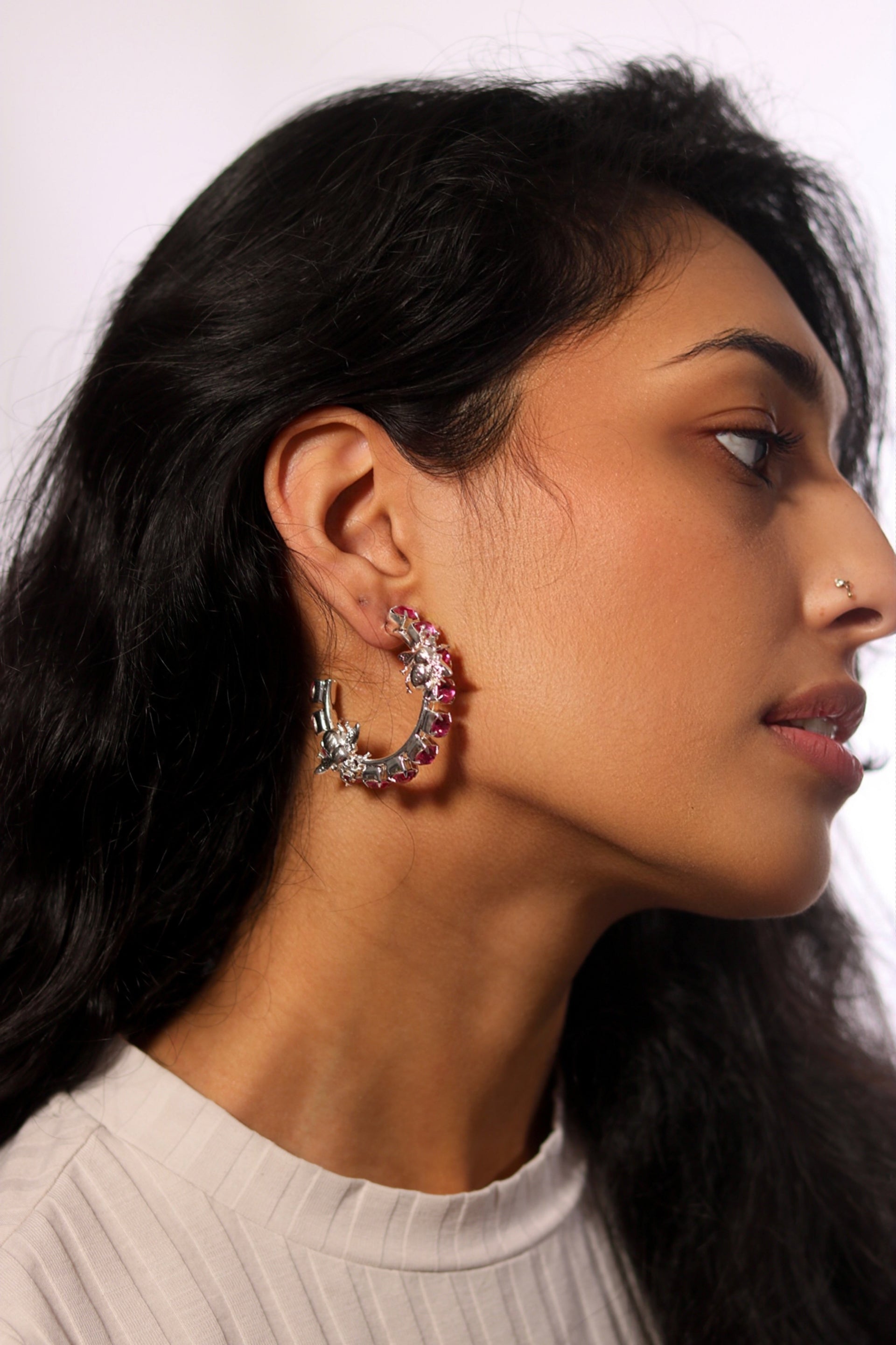 Silver Circle Of Life Earrings