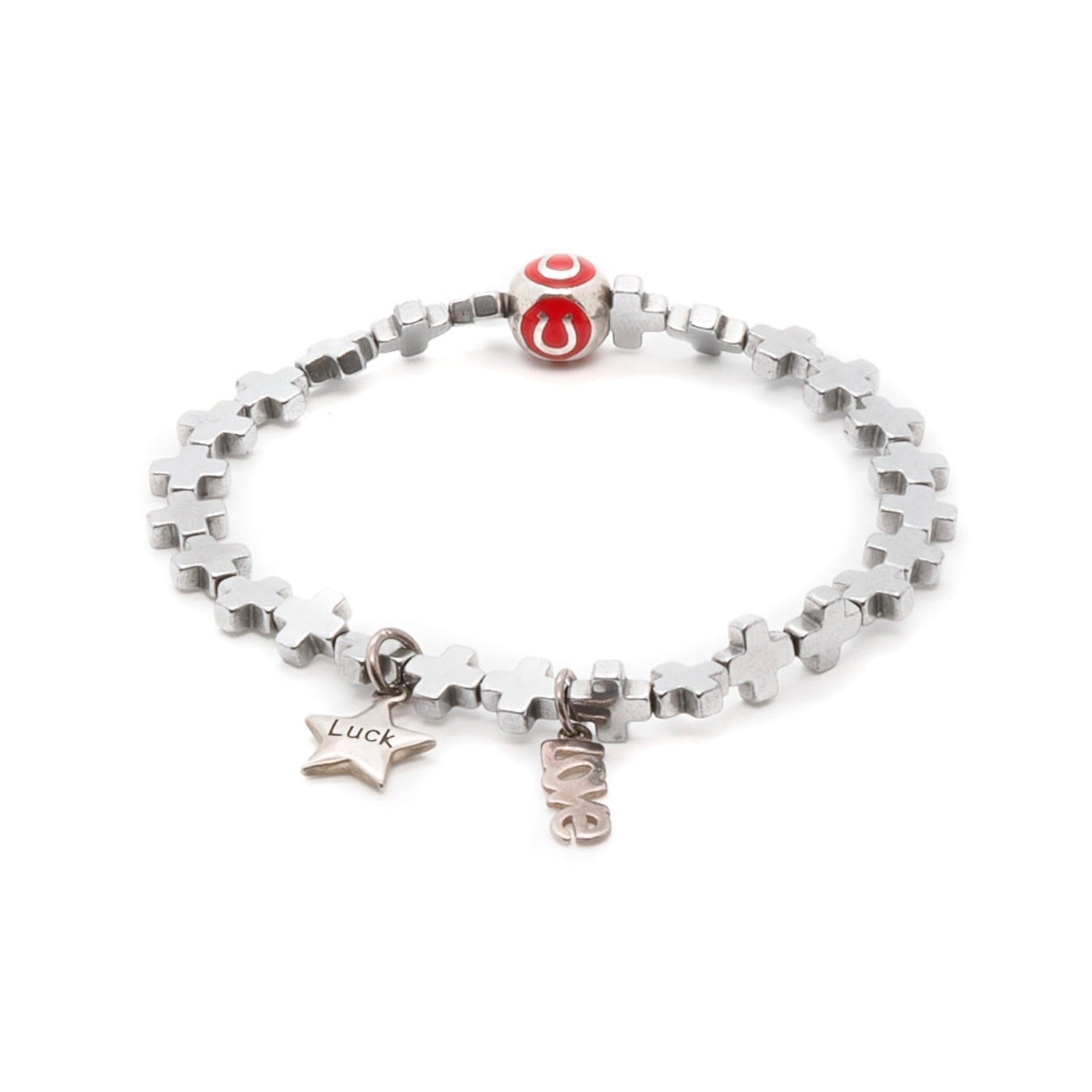 Silver Color Lucky Charms Bracelet - Silver
